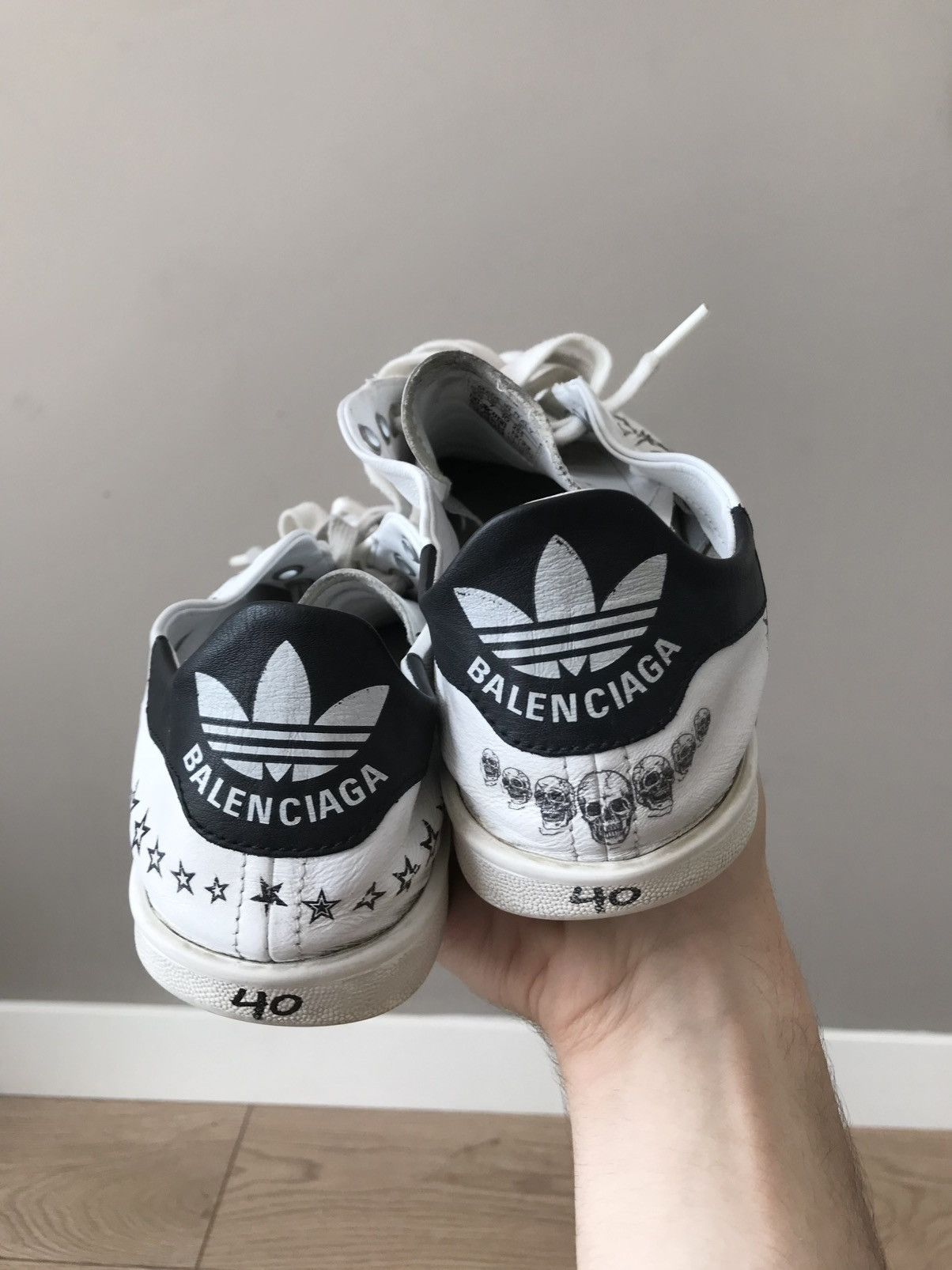Balenciaga Balenciaga Stan Smiths temporary tattooed Size US 7 / EU 40 - 5 Thumbnail