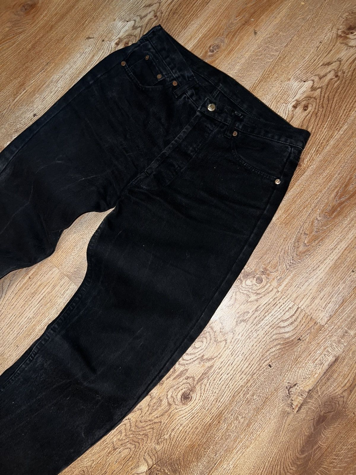 Levi's × Vintage Vintage Levis 569 Baggy Loose Jeans Levi's Faded Black Denim Size US 32 / EU 48 - 6 Thumbnail