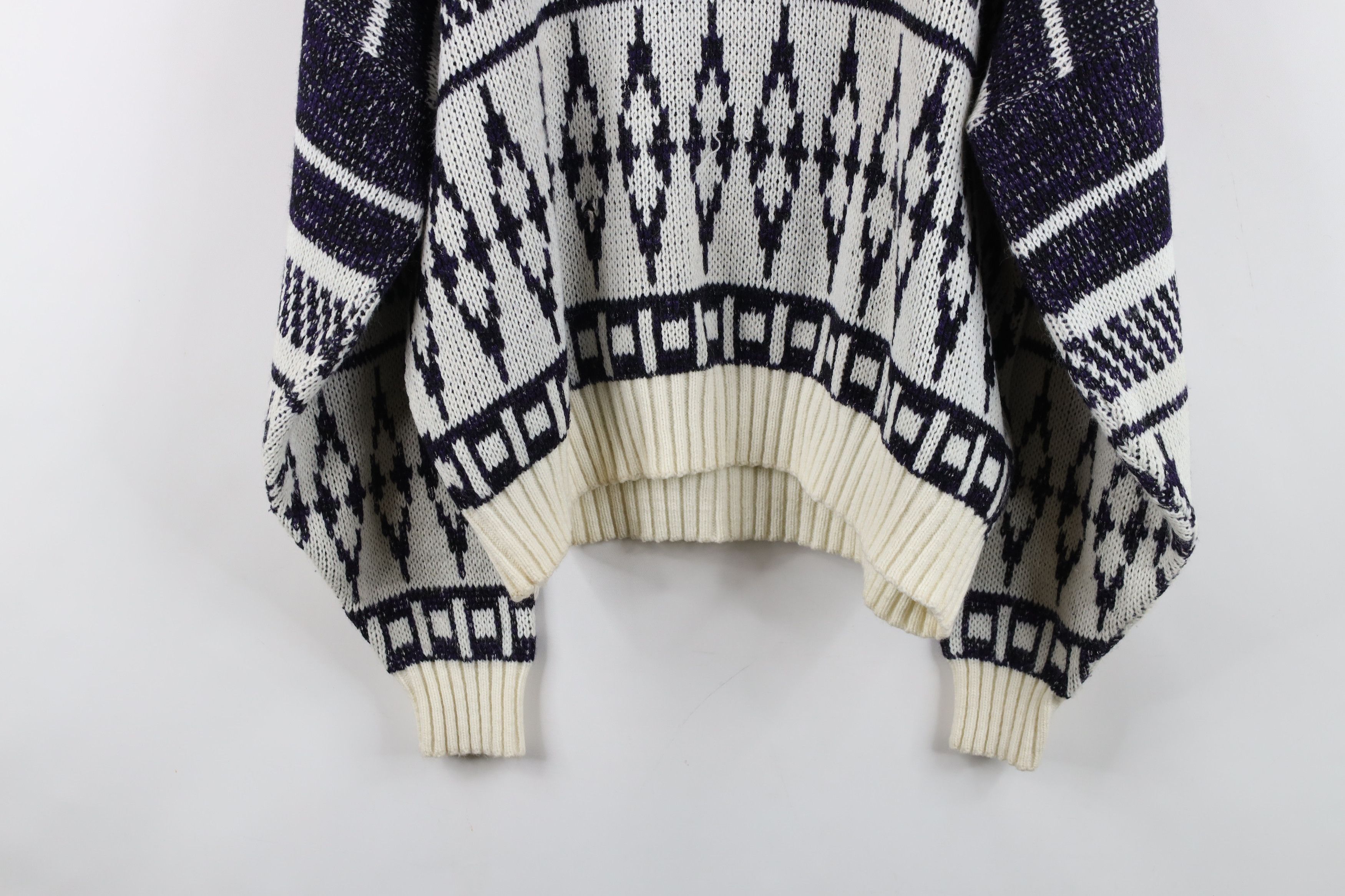 Vintage Vintage 90s Streetwear Fair Isle Geometric Knit Sweater USA Size XL / US 12-14 / IT 48-50 - 10 Thumbnail