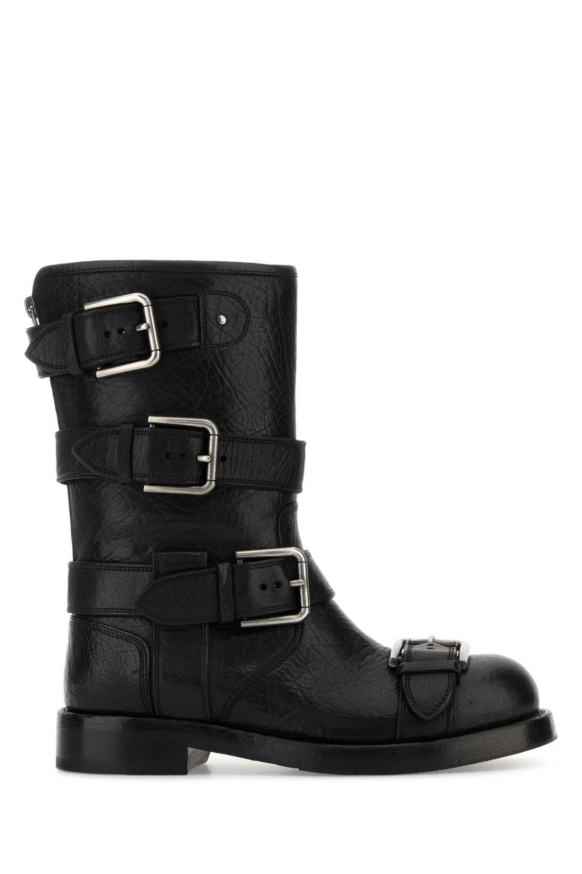 Dolce & Gabbana Black Leather Boots Size US 6 / IT 36 - 1 Thumbnail
