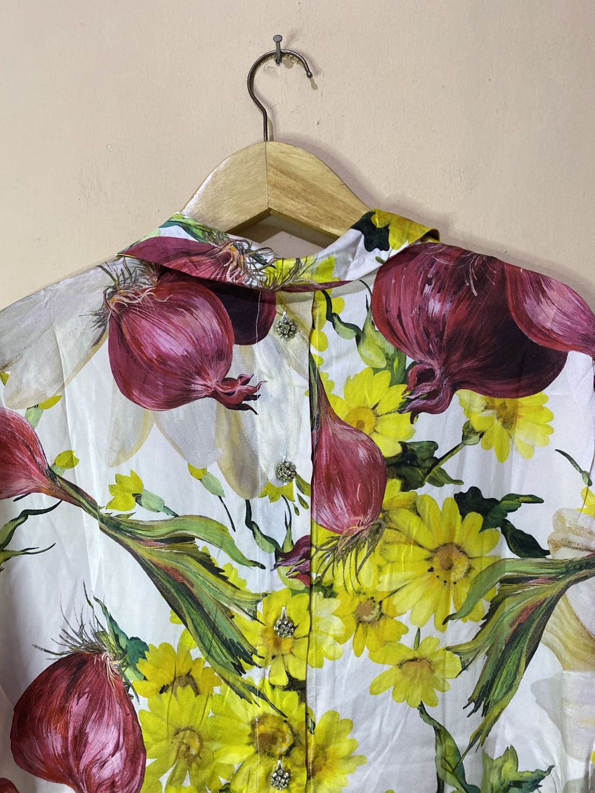 Dolce & Gabbana SS2012 Dolce & Gabbana Onion Printed Silk Shirt Size S / US 4 / IT 40 - 14 Thumbnail