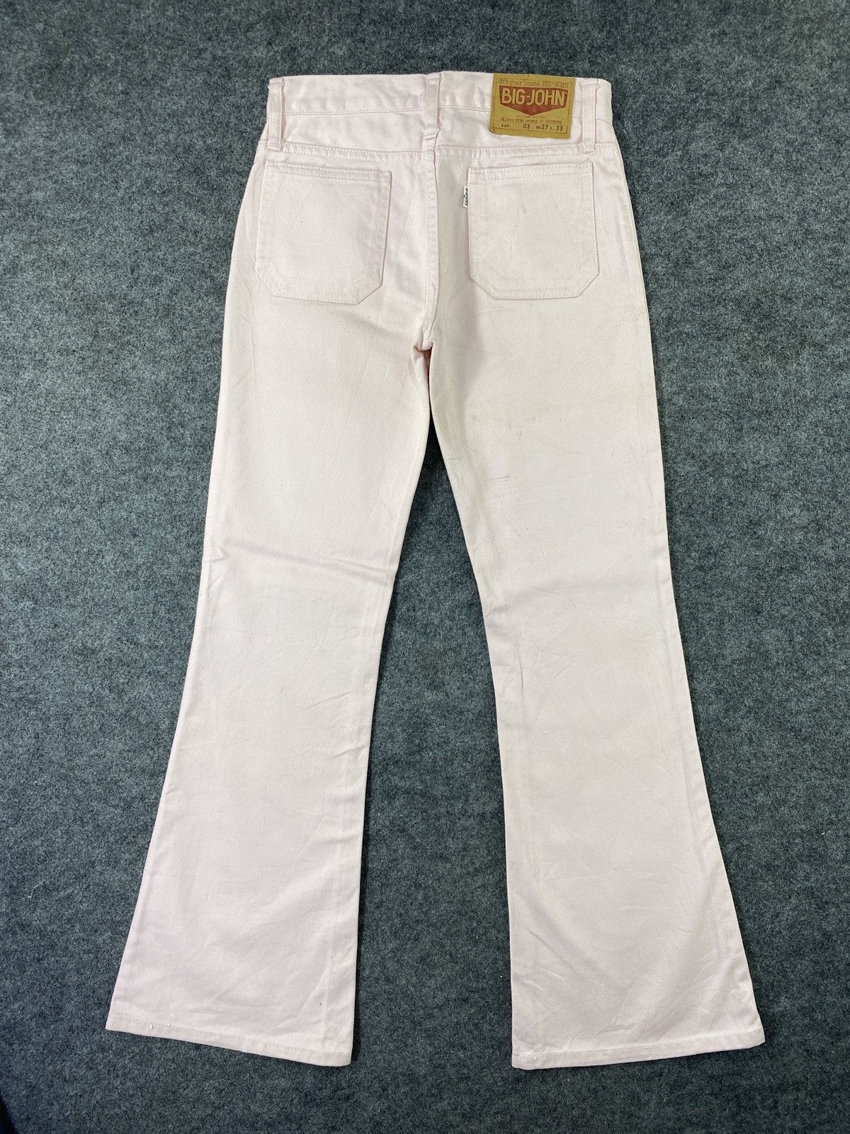 Big John × If Six Was Nine × Japanese Brand BIG JOHN FLARED SOFT PINK JEANS - 1105 Size 26" / US 2 / IT 38 - 4 Thumbnail