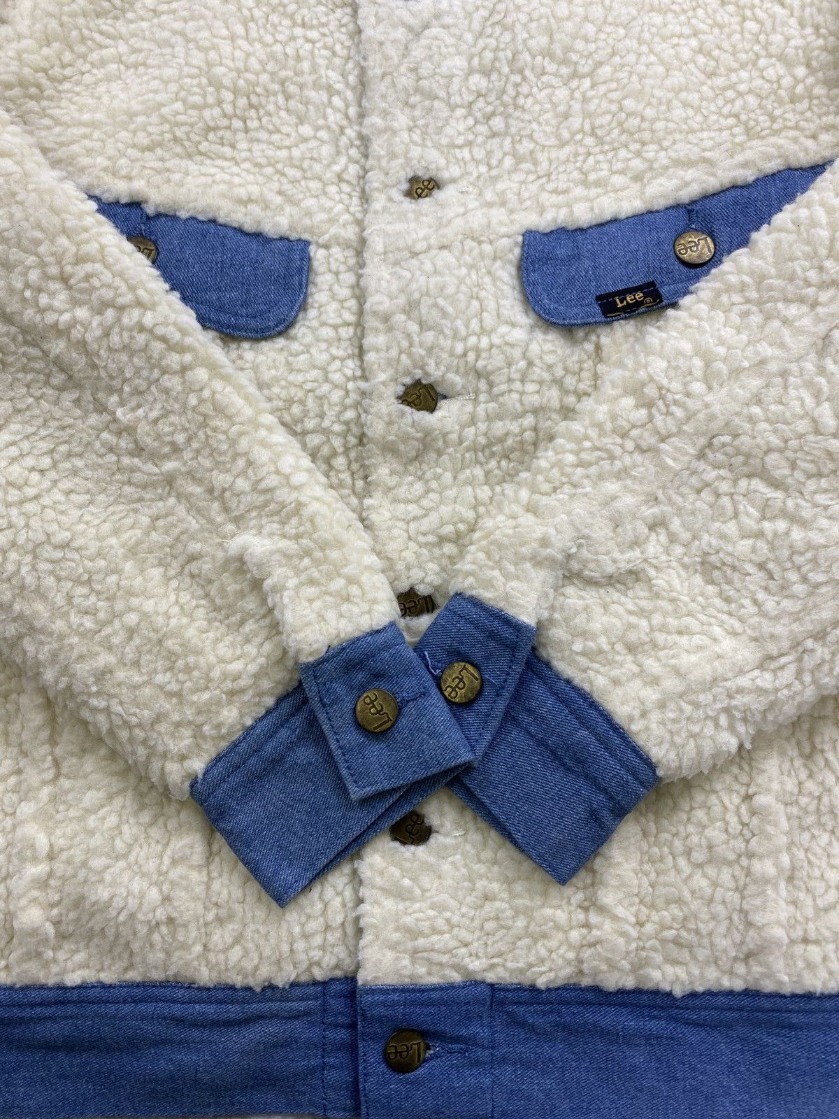 Lee × Vintage Vintage Lee Storm Rider Cropped Sherpa Jacket Size M / US 6-8 / IT 42-44 - 5 Thumbnail