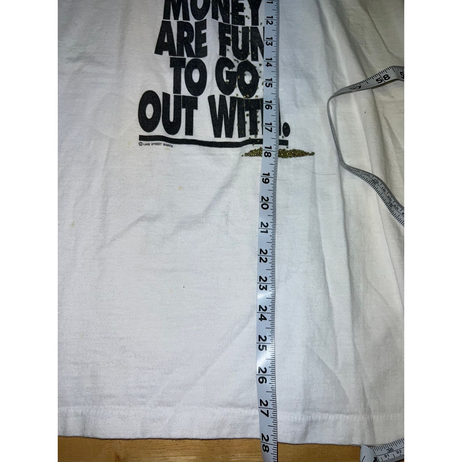 Vintage Vintage Lake Street Shirt A Fool And His Money Gold Tee 90s Size US M / EU 48-50 / 2 - 11 Thumbnail