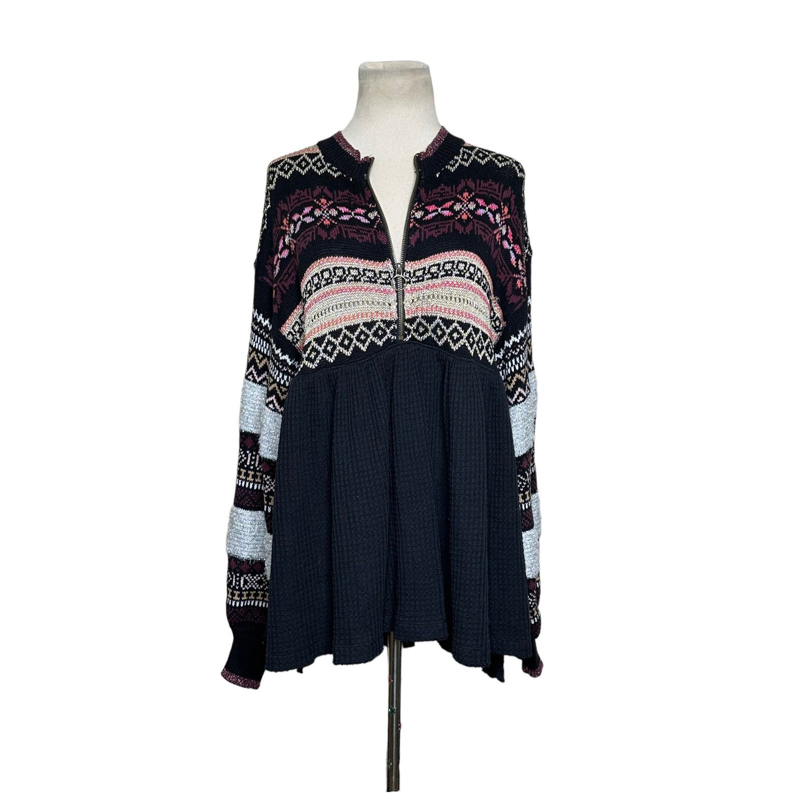 Free People Free People Black Cozzy Cottage Sweater Size Small Size S / US 4 / IT 40 - 12 Thumbnail