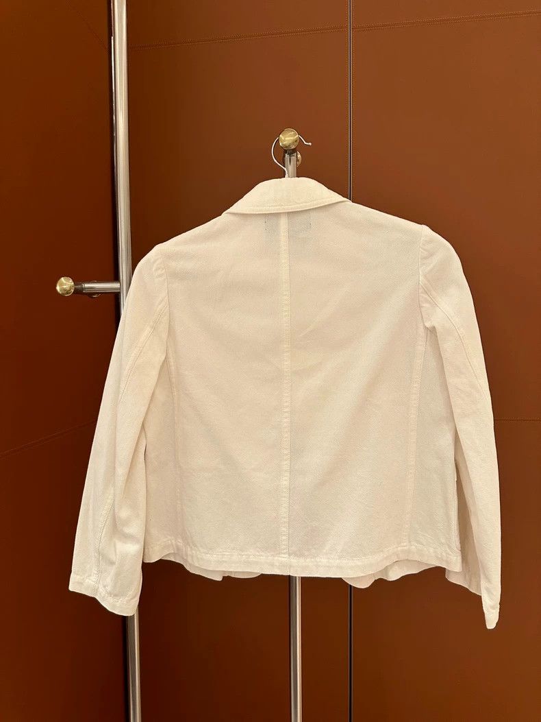 Comme des Garcons Comme Des Garcons Baby collar white denim jacket Size M / US 6-8 / IT 42-44 - 3 Thumbnail