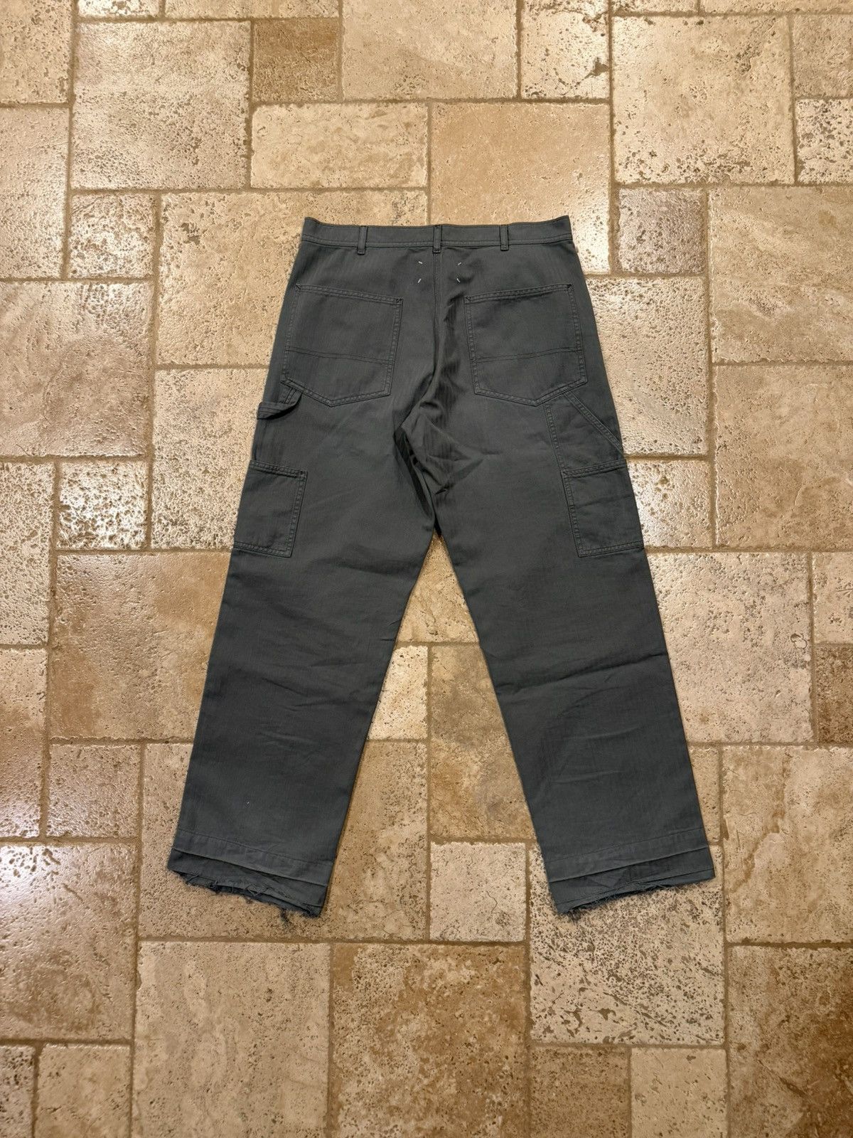 Maison Margiela Maison Margiela 5 Pockets Harringbone Striped Gray Trousers Size US 32 / EU 48 - 5 Thumbnail