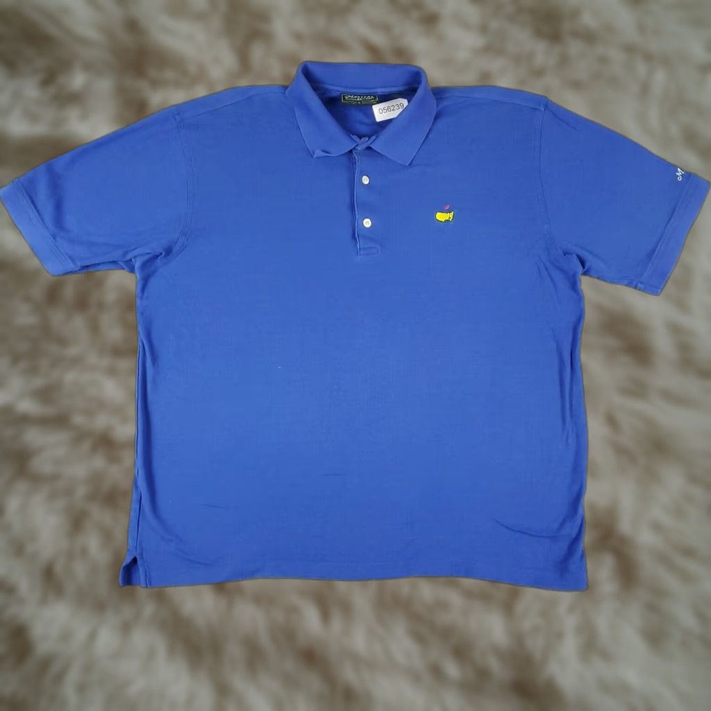 Vintage Masters Golf Polo Shirt Mens Large Blue Solid Short Sleeve Classic Activewear Size US L / EU 52-54 / 3 - 1 Thumbnail