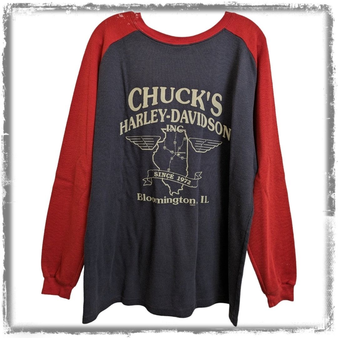 Harley Davidson Vintage 1999 Harley Davidson Thermal Shirt Illinois Men's XL Size US XL / EU 56 / 4 - 2 Thumbnail
