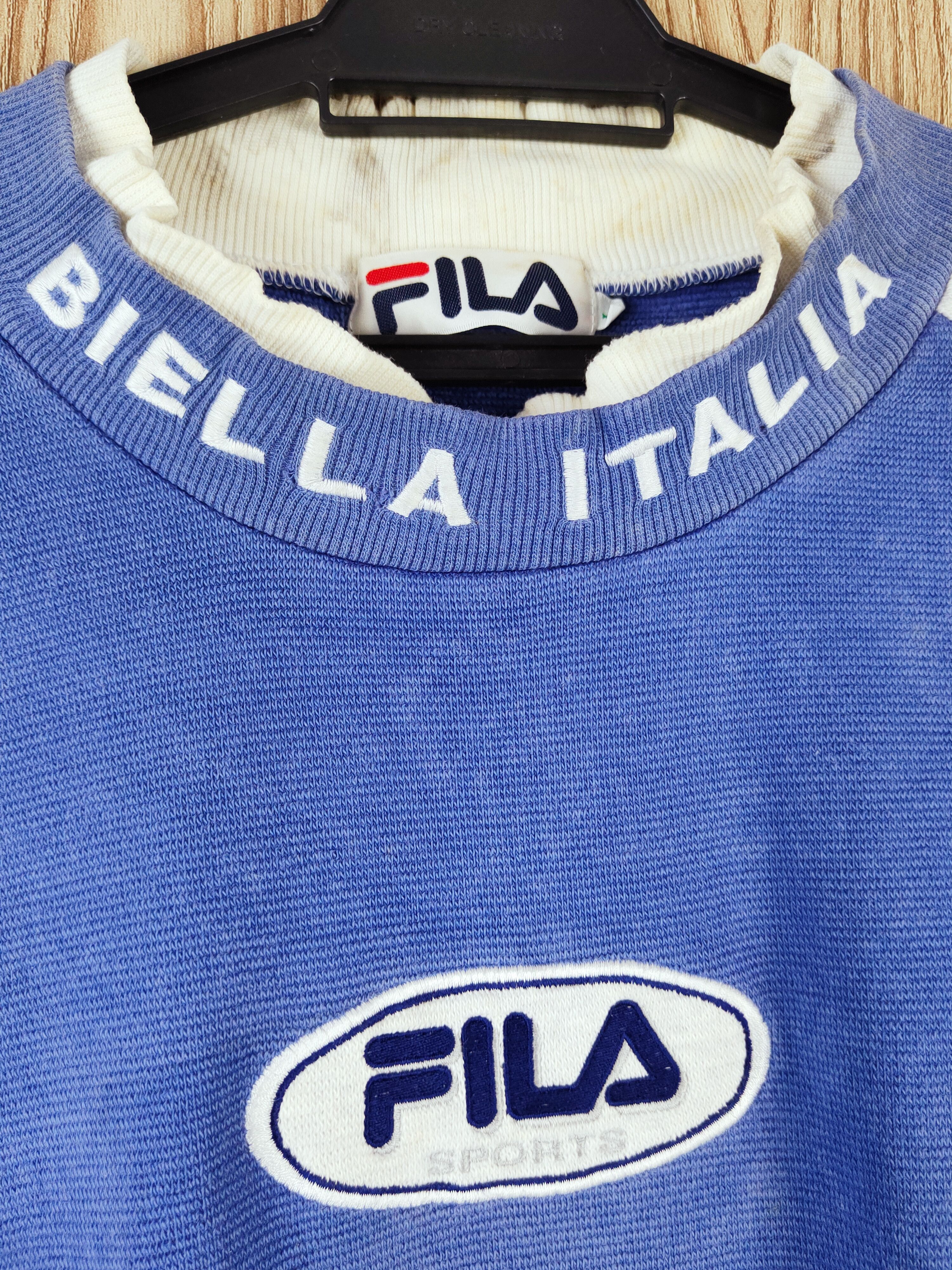Fila × Vintage Vintage 💥 Fila Blue Sweatshirts Sweater Size US L / EU 52-54 / 3 - 3 Thumbnail