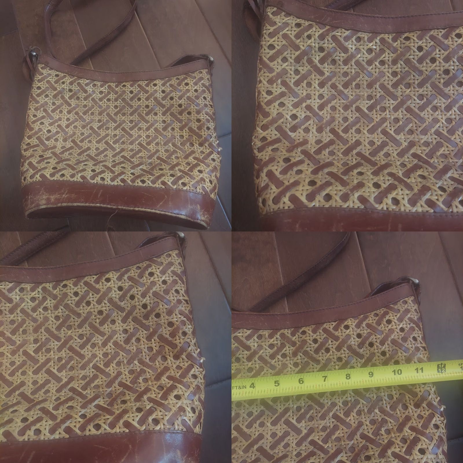 Etienne Aigner VINTAGE Etienne Aigner Shoulder Bag Womens Small Brown Straw Woven Leather Trim 90s Purse Size ONE SIZE - 8 Thumbnail