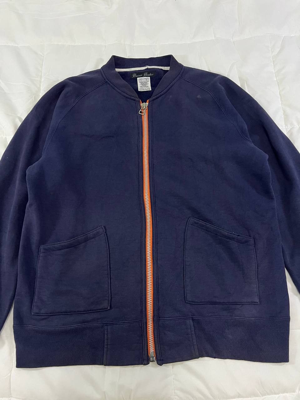 Japanese Brand × Vintage Vintage Rare 90s Buzzer Beater Zip Up Sweatshirt Size US L / EU 52-54 / 3 - 3 Thumbnail