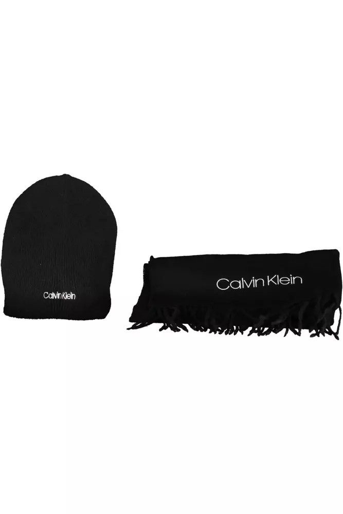 Calvin Klein Black Acrylic Men Men's Scarf Size ONE SIZE - 1 Thumbnail