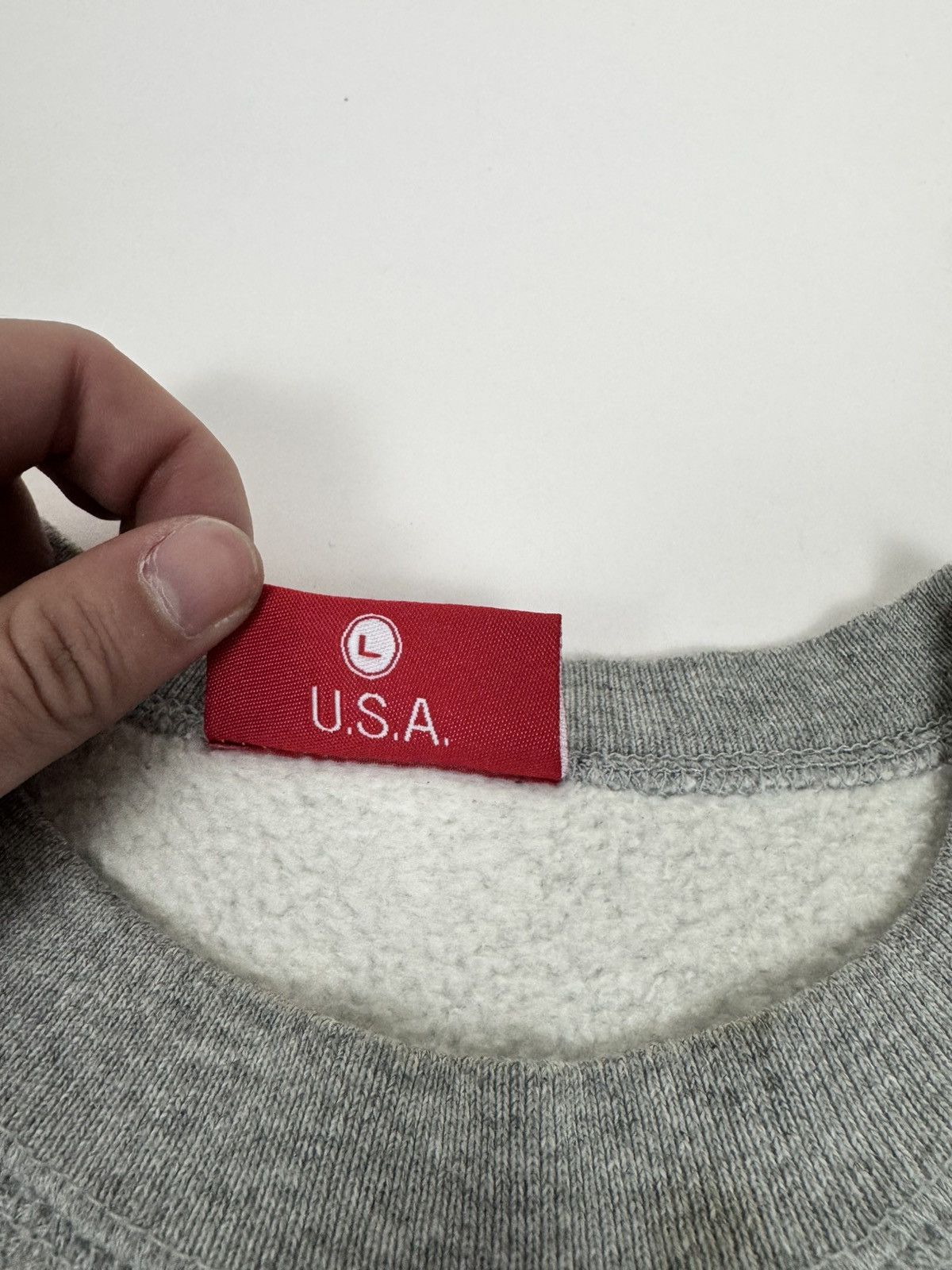 Supreme Supreme Olive on Grey Box Logo Crewneck 1997 Size US L / EU 52-54 / 3 - 5 Thumbnail