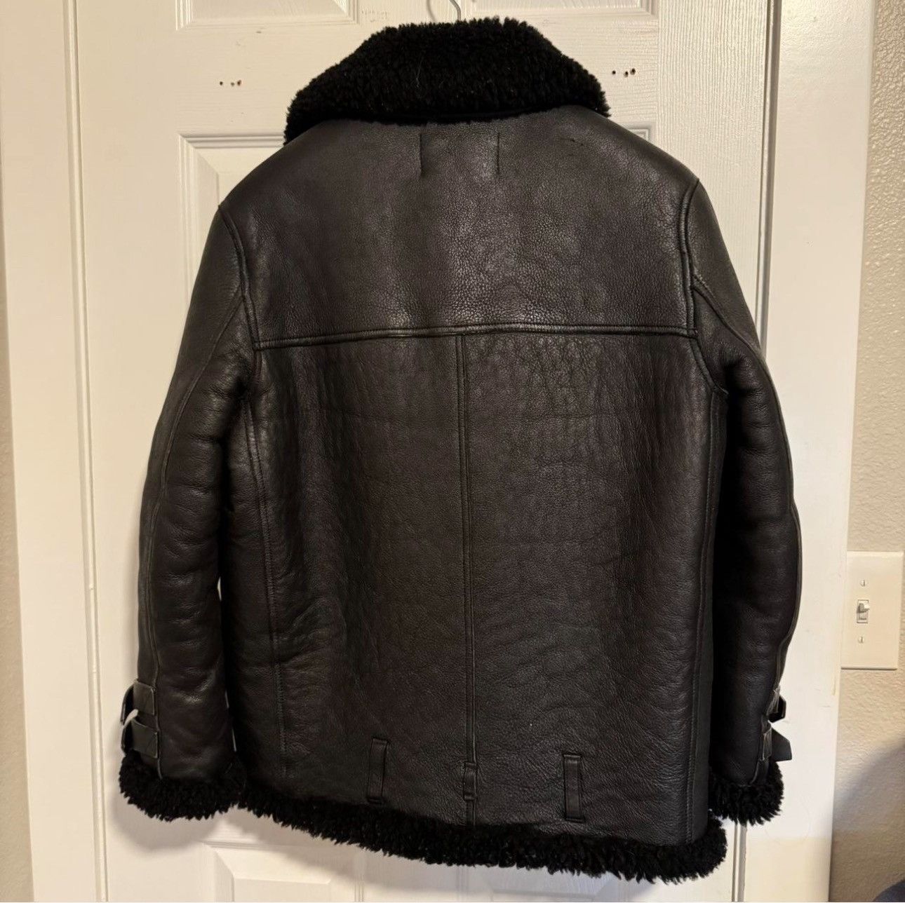 Acne Studios Acne Studios Shearling Biker Jacket — Black (Size S) Size US S / EU 44-46 / 1 - 2 Thumbnail