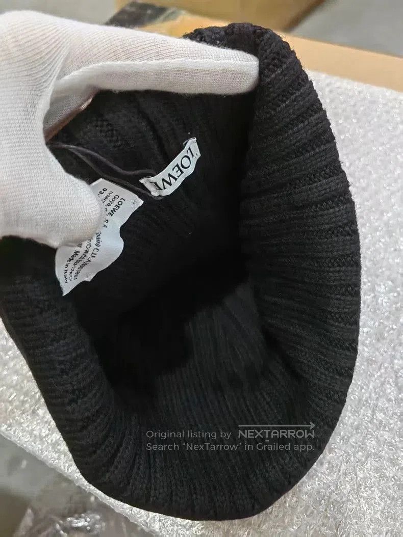Loewe LOEWE Ribbed Wool Knit Beanie. Size ONE SIZE - 5 Thumbnail