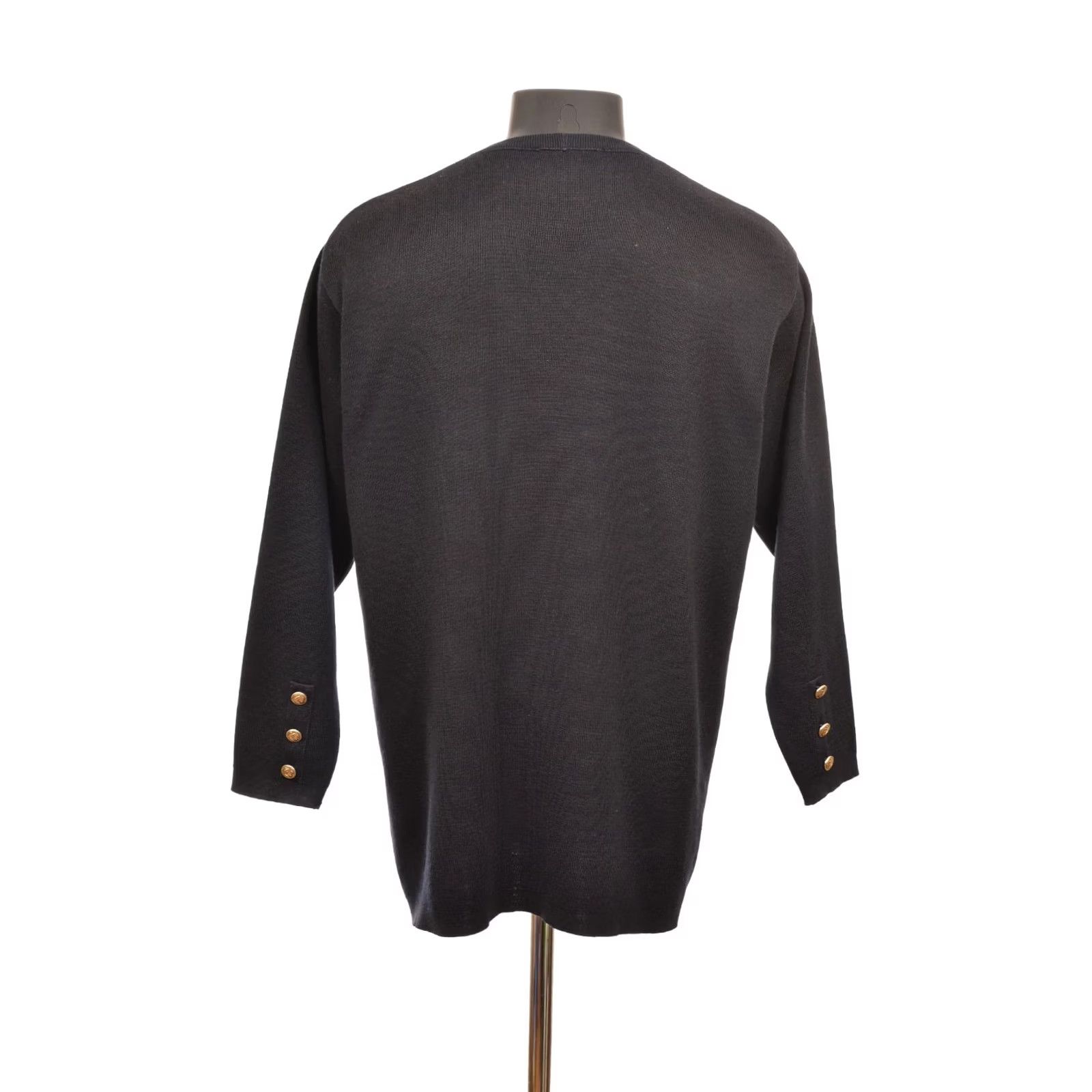 Vintage DDP Unisex Royal Mer Bretagne Wool Acrylic Blend Cardigan Sweater L Mens Womens Black Size L / US 10 / IT 46 - 5 Thumbnail