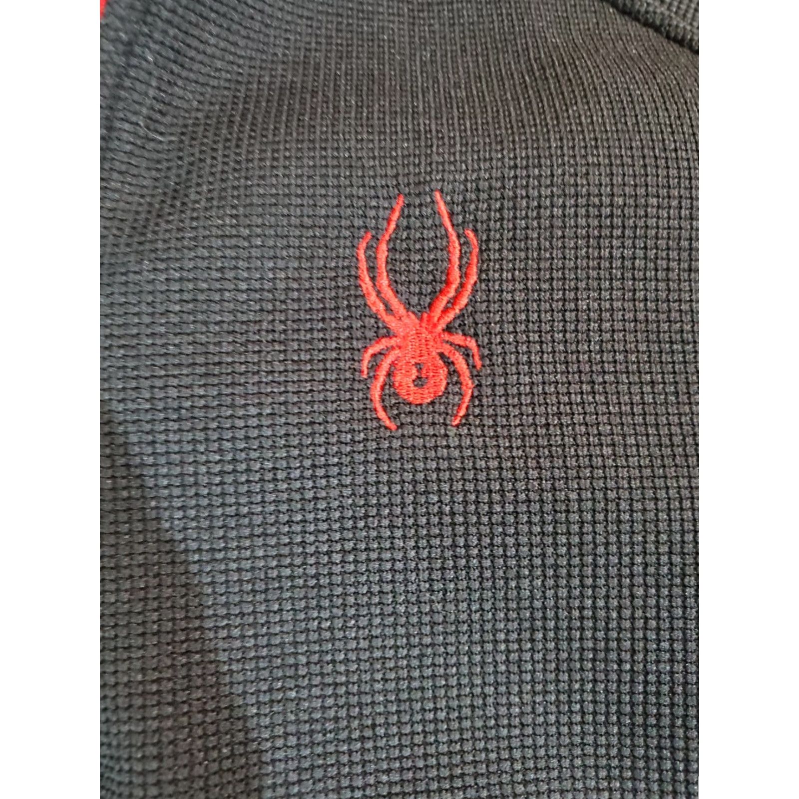 Spyder Spyder Signature Men's Size Small Black & Red Knit 1/4 Zip Pullover Ski Sweater Size US S / EU 44-46 / 1 - 5 Thumbnail