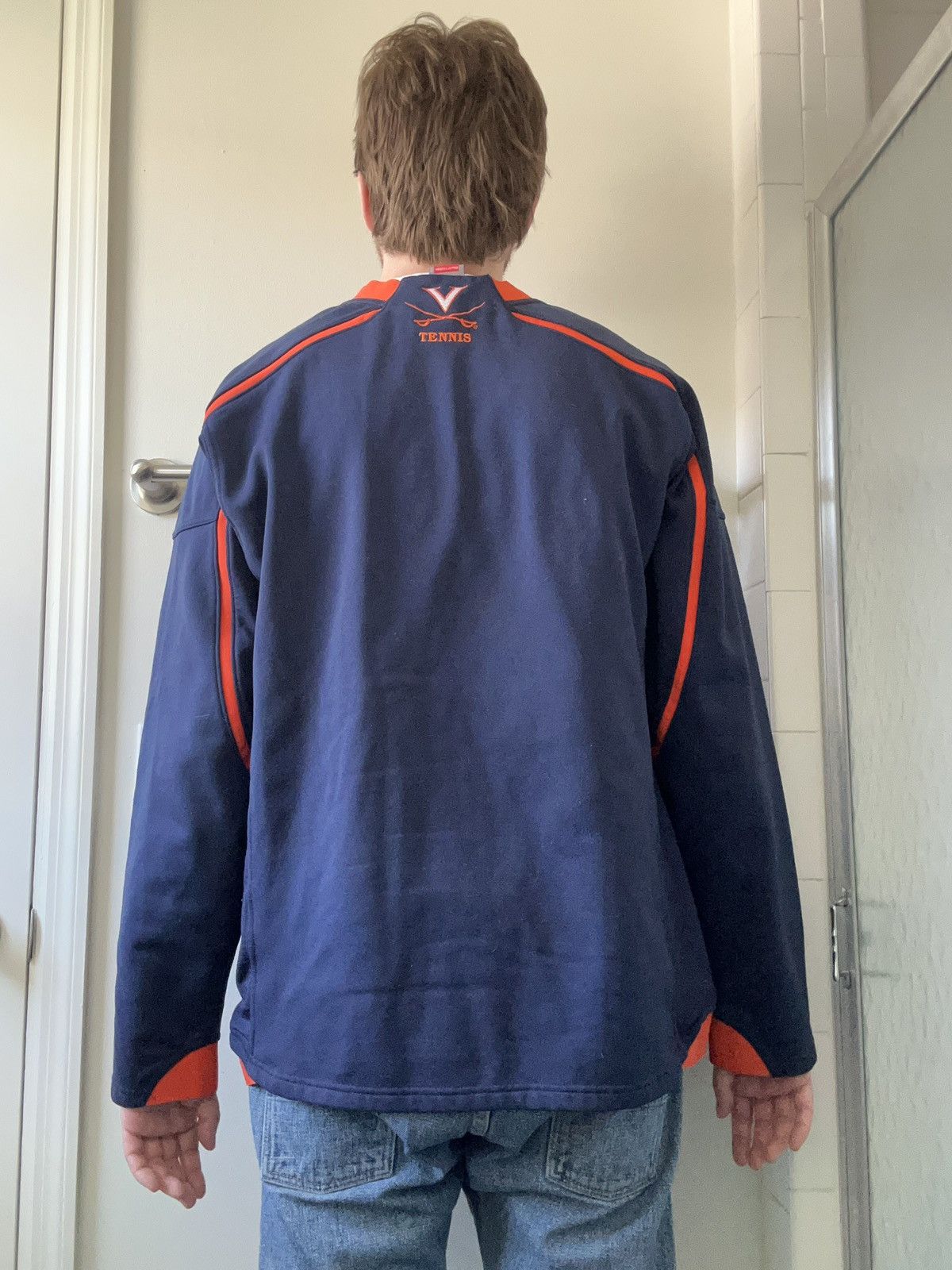 Nike 2009 UNiVERSiTY of ViRGiNiA L/S TENNiS TOP UVA CAVALiERS Size US L / EU 52-54 / 3 - 25 Thumbnail