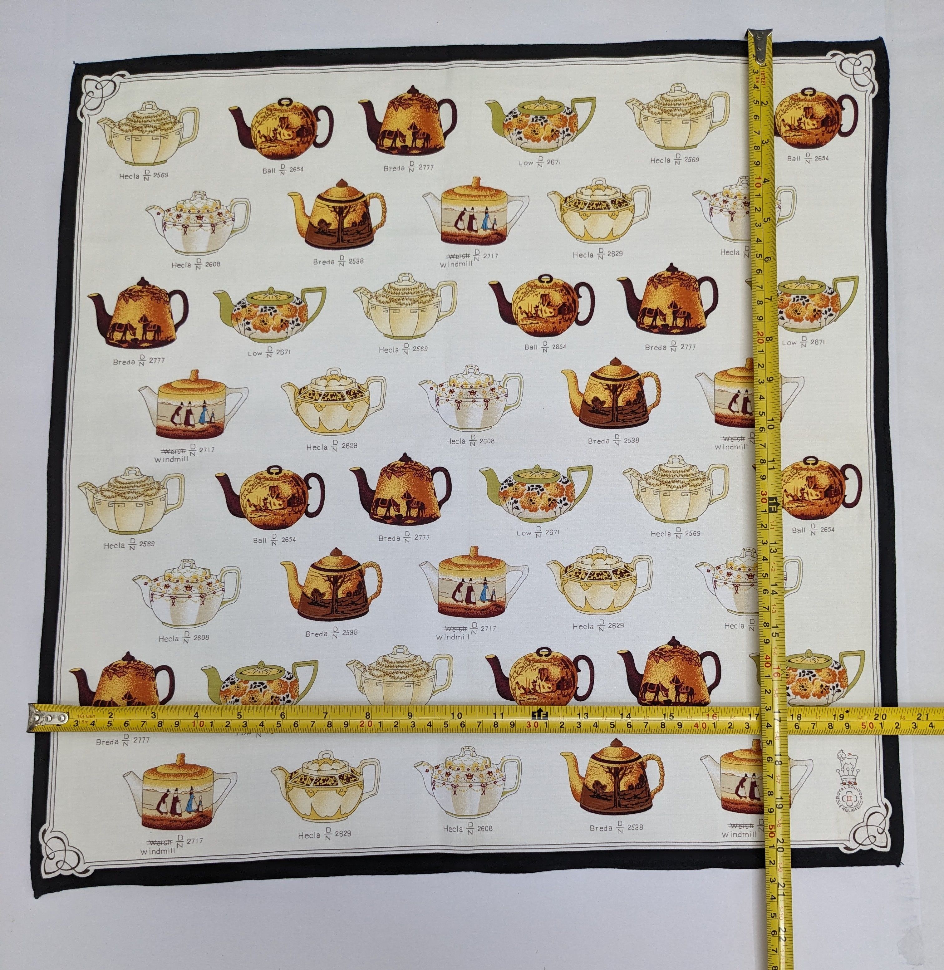 Other Royal Doulton England Antique Teapot Pattern Handkerchief Size ONE SIZE - 4 Thumbnail