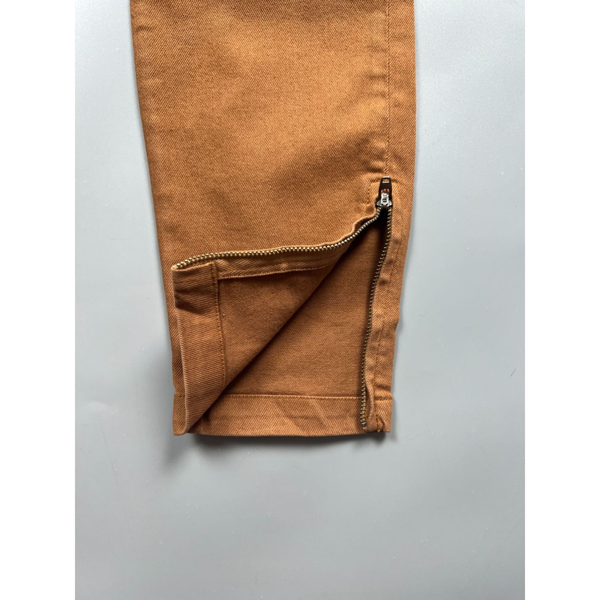 Balenciaga Balenciaga Pants Ankle Zip Brown Denim Jeans (Y0833) Size 26" / US 2 / IT 38 - 3 Thumbnail