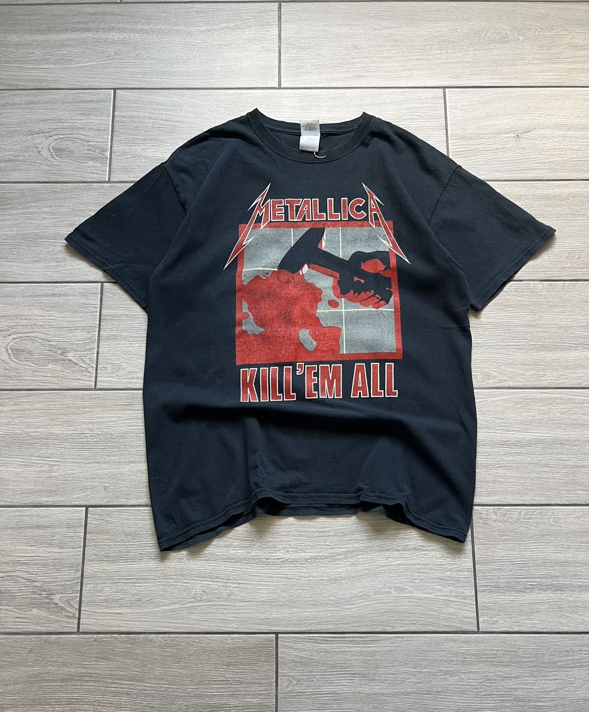 Band Tees Metallica Kill Em All Hetfield Boot T Shirt 2007 Vintage Size US L / EU 52-54 / 3 - 1 Thumbnail