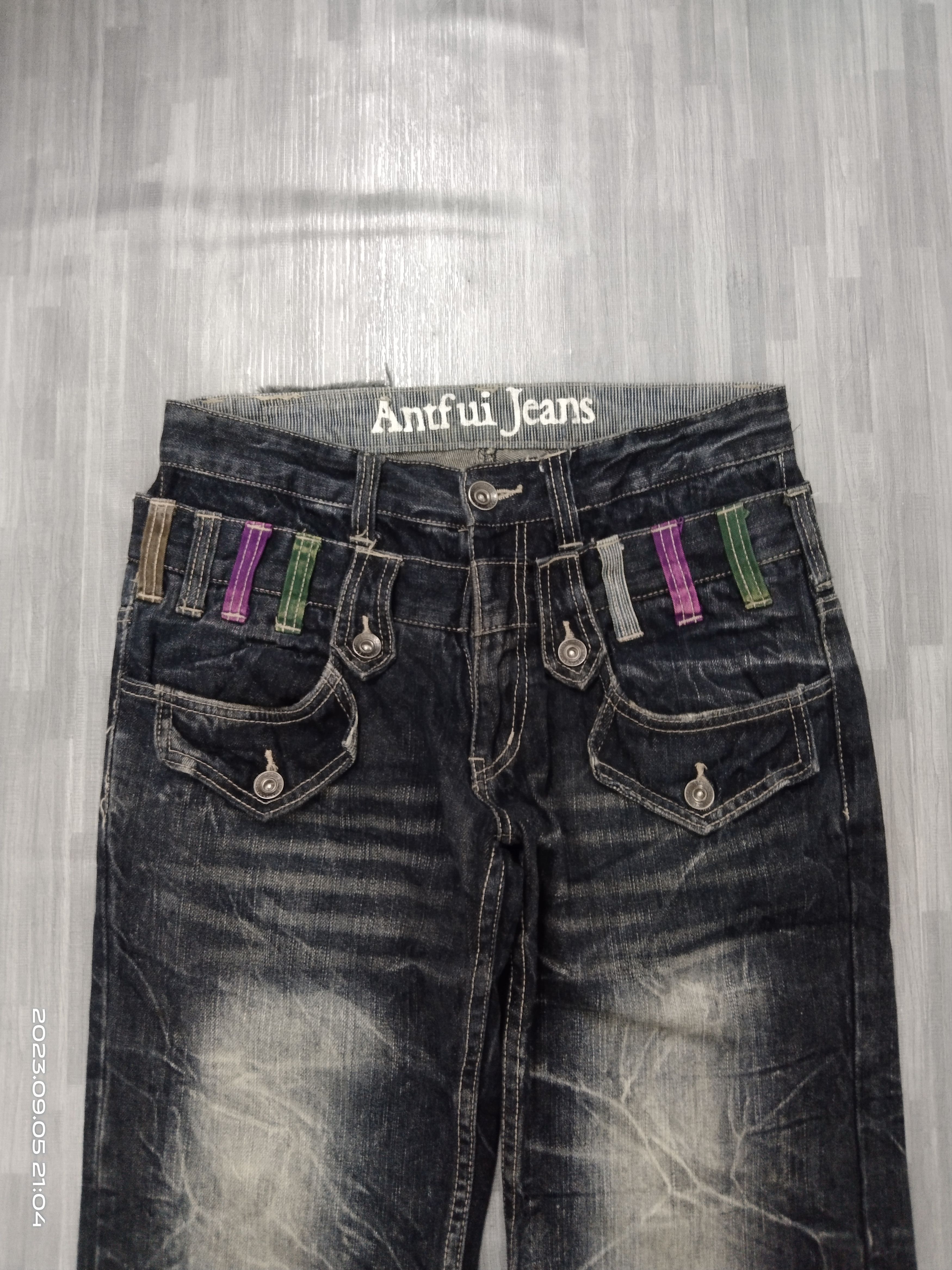 Japanese Brand SiCK DOUBLE WAIST ANTFUI DENIM PANTS Size US 29 - 4 Thumbnail