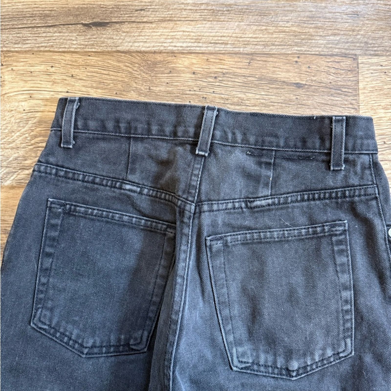 Vintage Vintage 90s Faded Black High Waisted Slim Leg Jeans Size 30" / US 8 / IT 44 - 5 Thumbnail