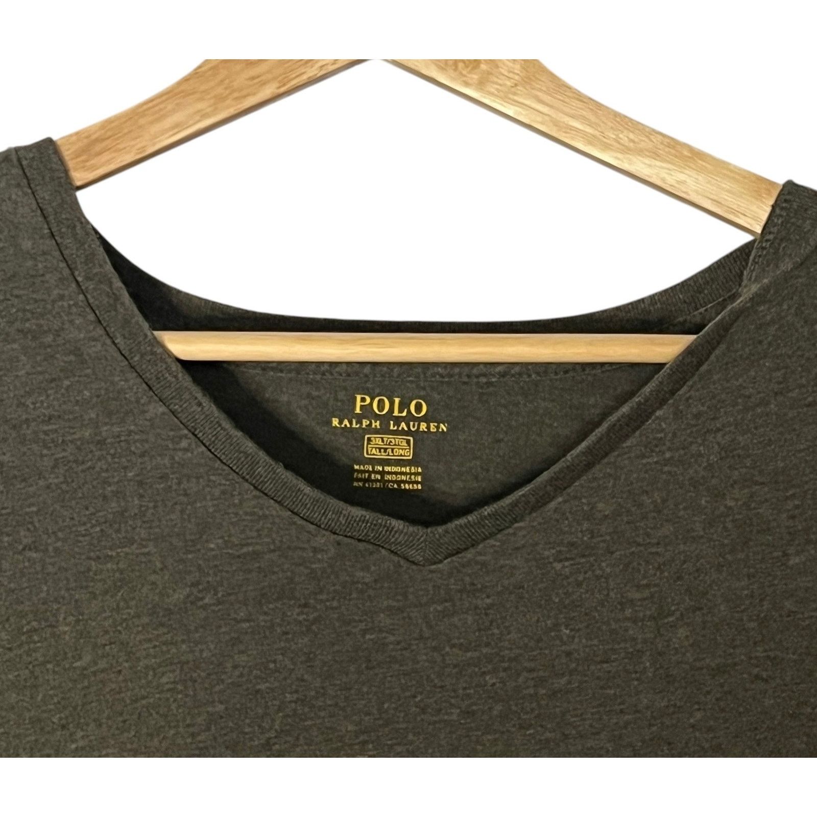 Polo Ralph Lauren Polo Ralph Lauren Men’s 3XLT Tall Long V-Neck T-Shirt Olive Size US XXL / EU 58 / 5 - 4 Thumbnail