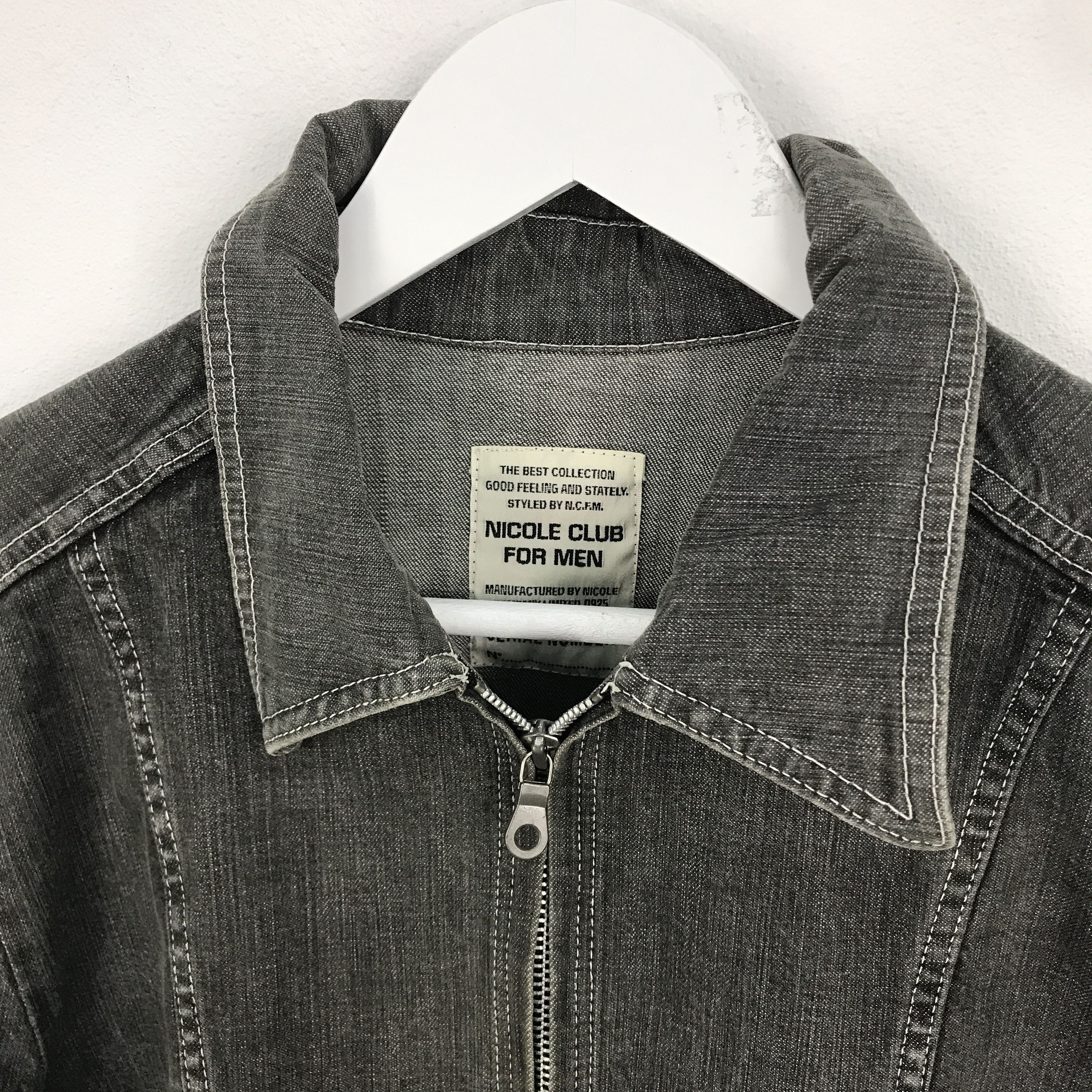 Japanese Brand × Nicole Club nicole club for men Black faded zipper jacket Size US S / EU 44-46 / 1 - 4 Thumbnail