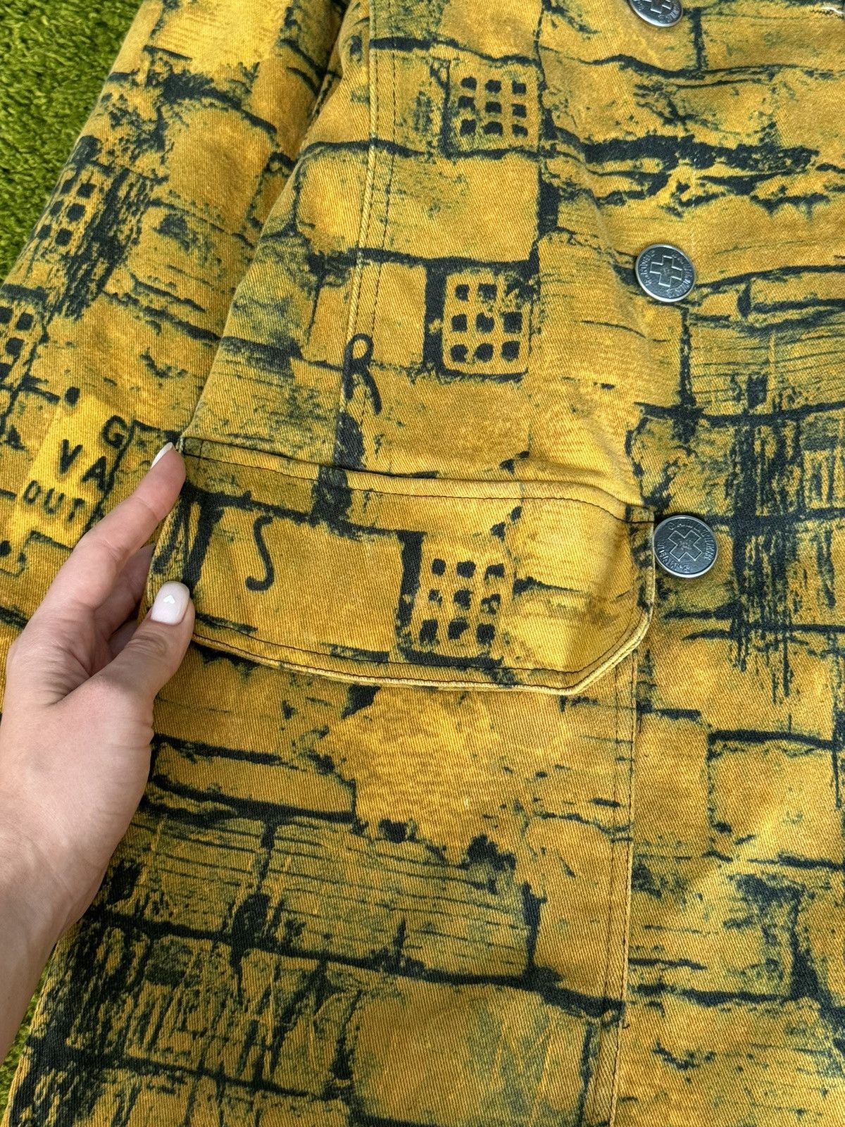 Jean Paul Gaultier × Vintage Jean Paul Gaultier F/W 1997 archive fight racism denim coat Size S / US 4 / IT 40 - 15 Thumbnail