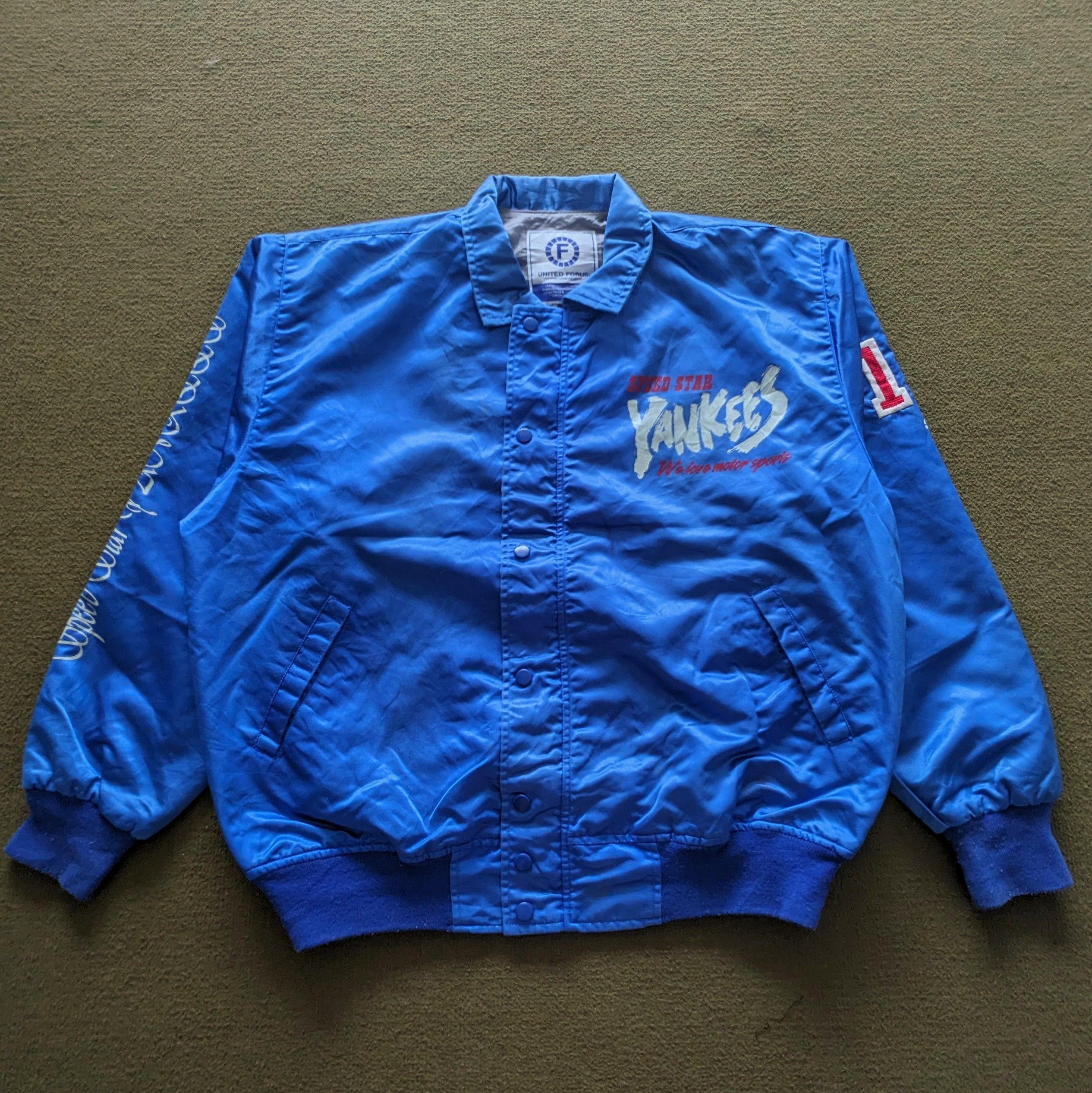 Vintage Vintage YANKEES Fukuoka Speed Star MLB Jacket Size US XL / EU 56 / 4 - 3 Thumbnail
