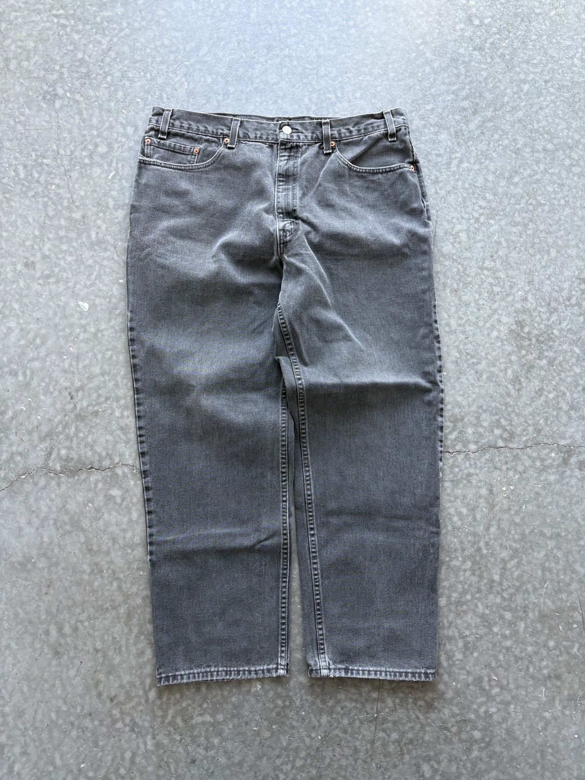 Vintage 90s Levis 550 Faded Black Denim Jeans 40x30