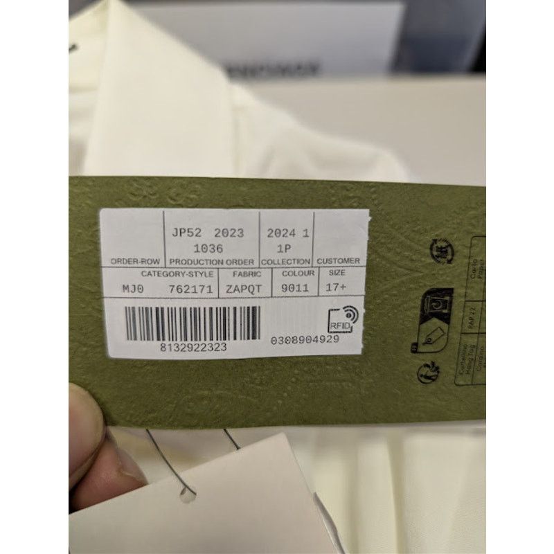Gucci o1rshd1 Piece Dyed Popeline Over Boxy Shirt in Natural White Size US XL / EU 56 / 4 - 21 Thumbnail
