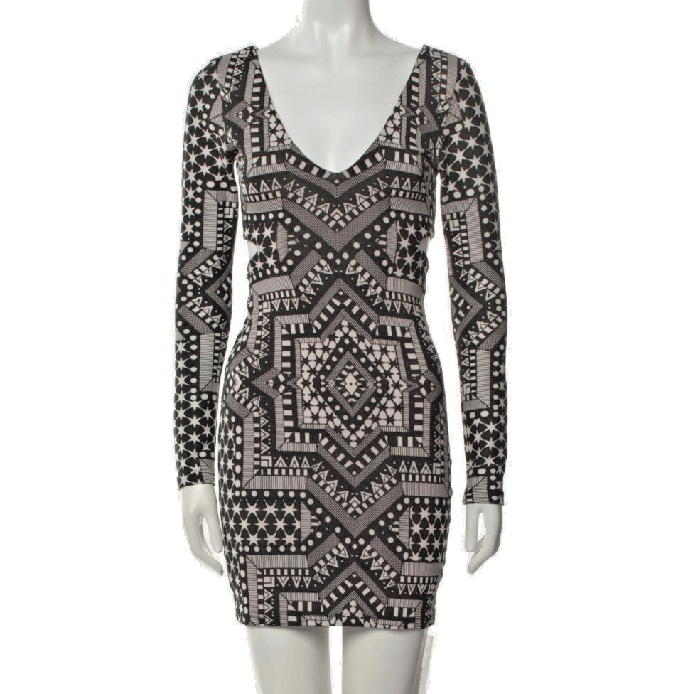 Mara Hoffman Sheath Dress – Size XS – Black/Gray – Cutout –