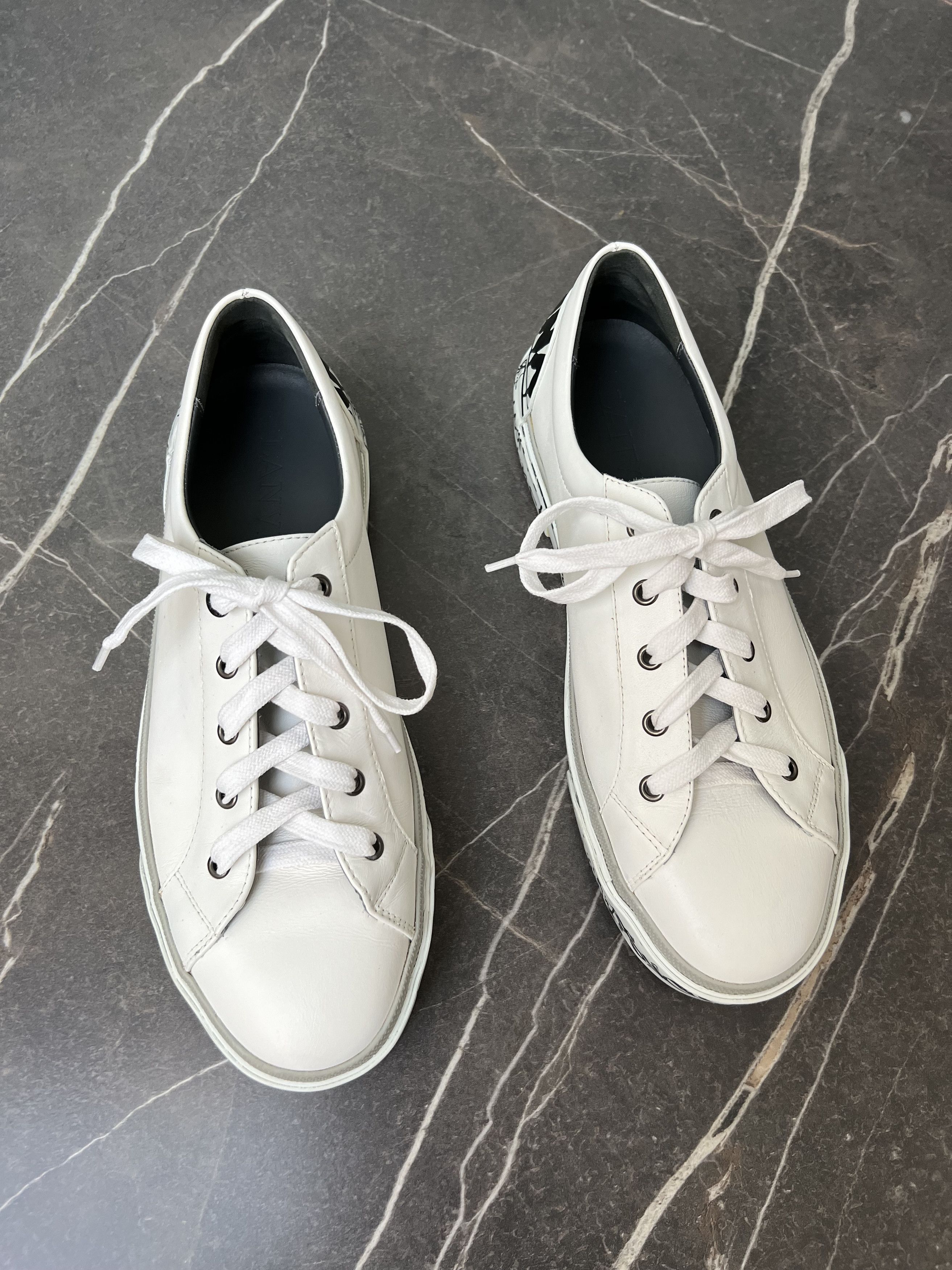 Lanvin Lanvin Leather Graffiti-Sole Derby Sneaker Size US 9 / EU 42 - 3 Thumbnail