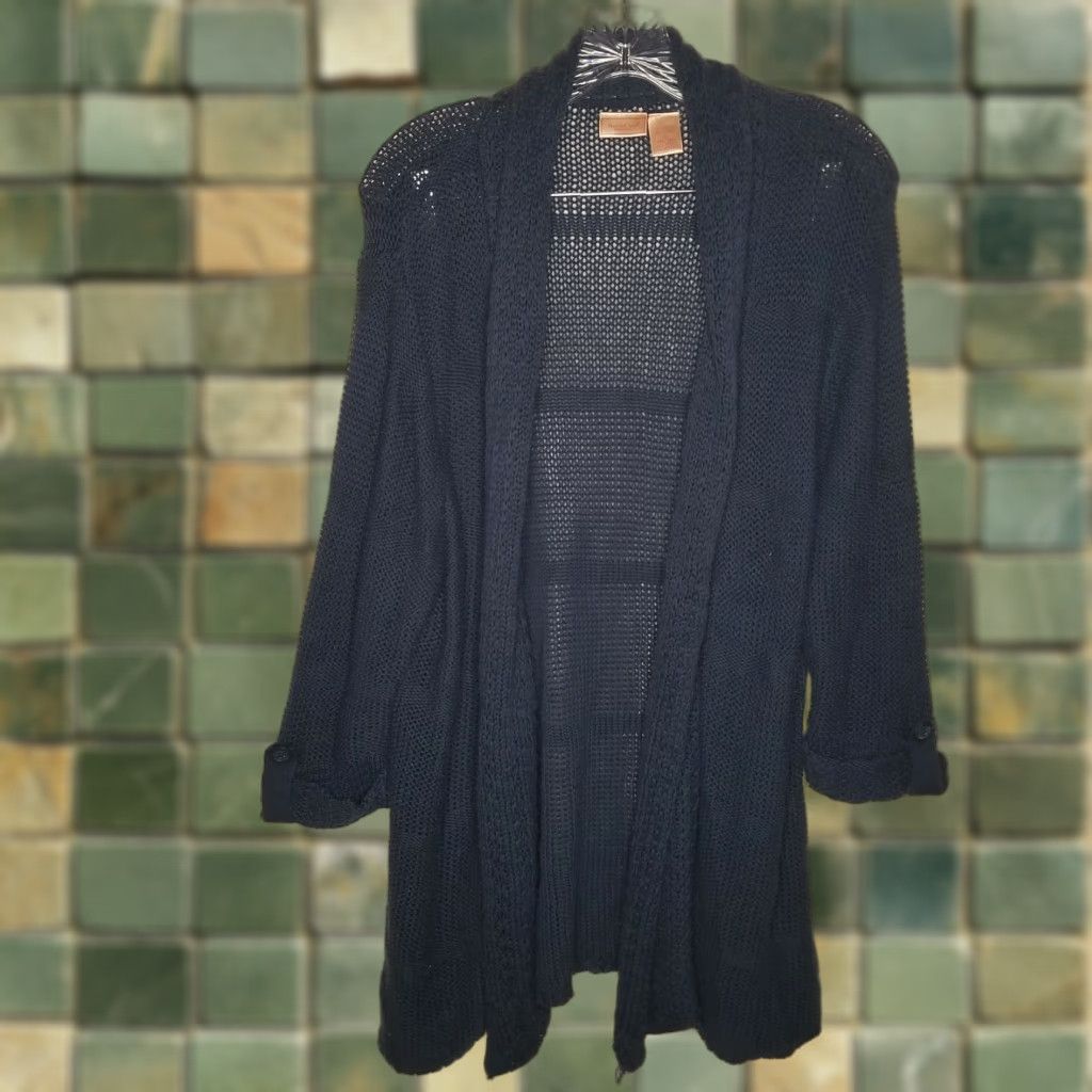 Vintage VINTAGE? Wait: Not vintage. Use: Northcrest Cardigan Women Plus 1X Knit Blue Sweater Cardigan 1X Women Blue Knit Women 1X Northcrest Cardigan Size XL / US 12-14 / IT 48-50 - 1 Thumbnail