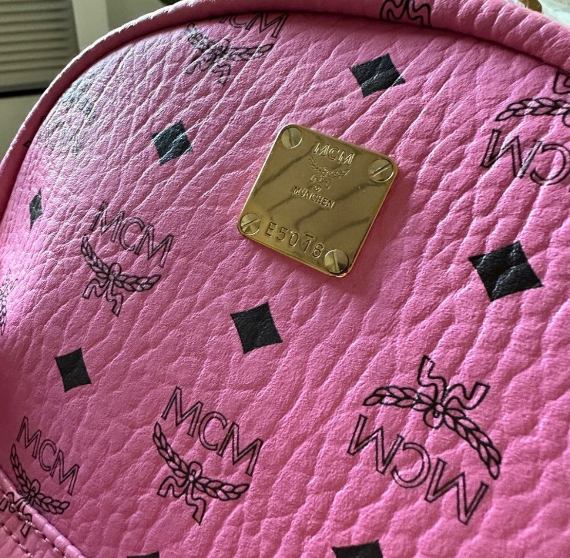 MCM RARE Discontinued MCM Small Stark Studded Pink backpack Size ONE SIZE - 3 Thumbnail