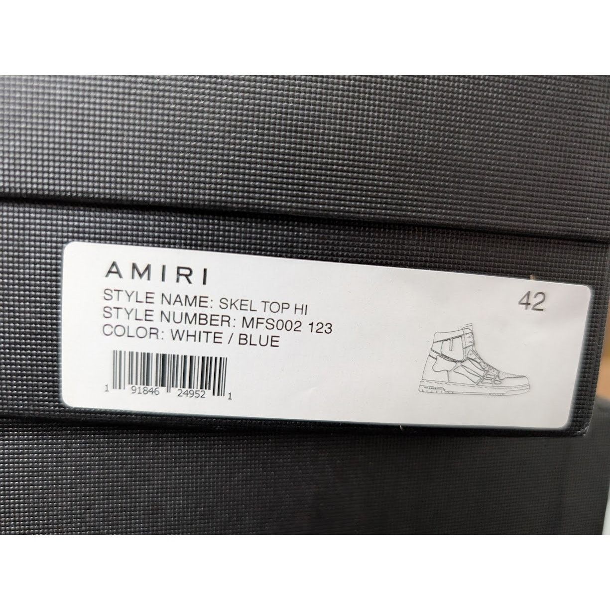 Amiri o1rshd1 Skel top hi / Skeleton high top Sneakers Size US 9 / EU 42 - 24 Thumbnail