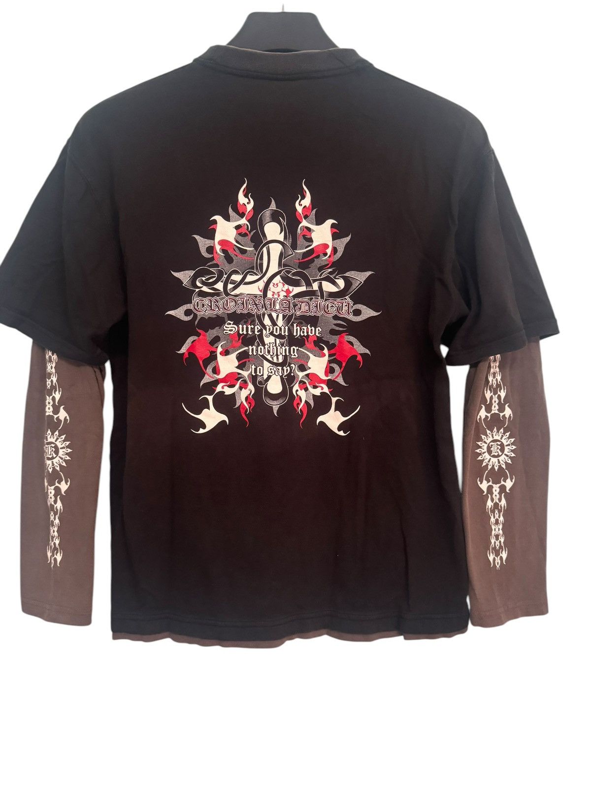 If Six Was Nine 💥PUNK DESIGN CROSS FIRE FLAME DOUBLE LAYER SHIRT VERY RARE Size US M / EU 48-50 / 2 - 1 Thumbnail