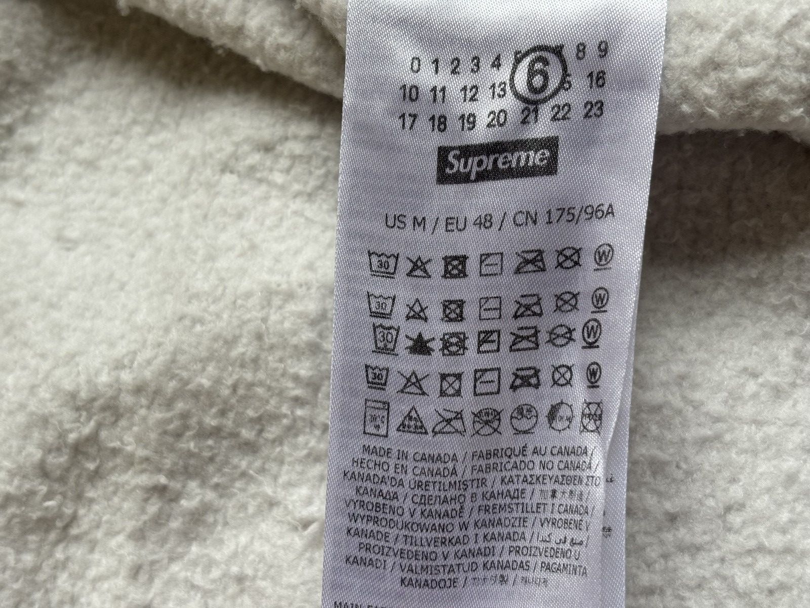 Maison Margiela × Supreme Supreme Maison Margiela Box Logo Zipup Hoodie White Size US M / EU 48-50 / 2 - 11 Thumbnail