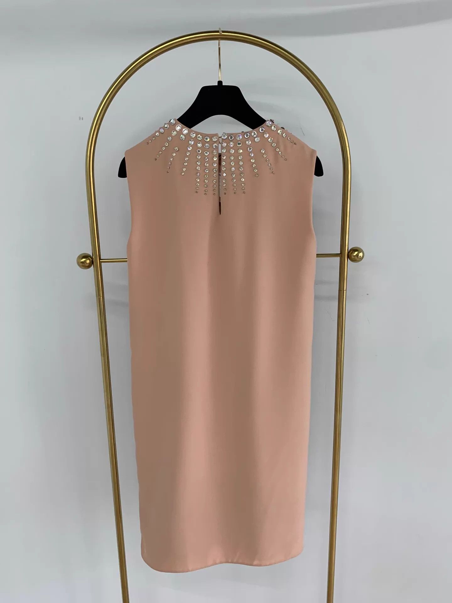 Miu Miu MIU MIU Pink Crystal Sleeveless Dress Women's Size 36 New Size XS / US 0-2 / IT 36-38 - 3 Thumbnail