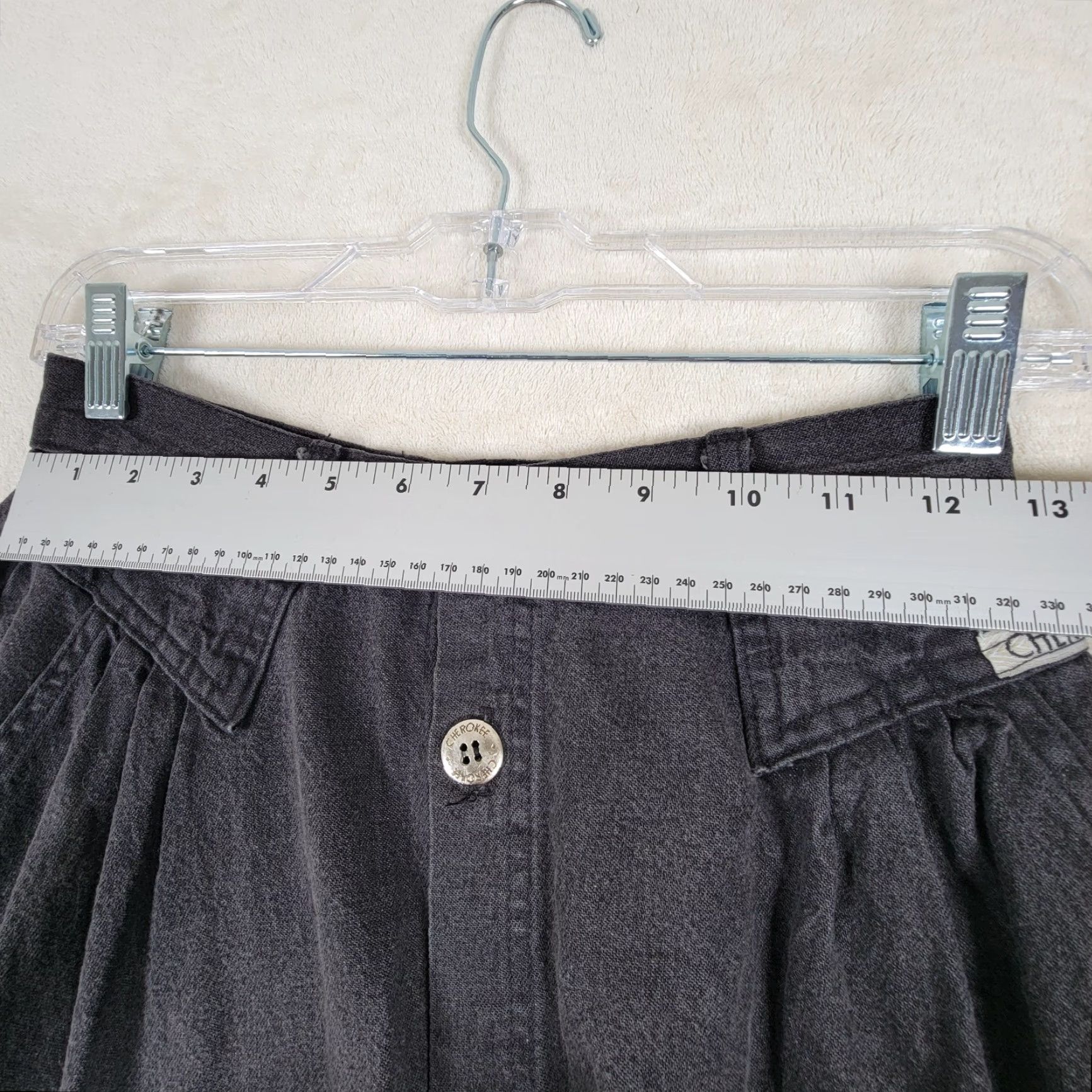 Cherokee VINTAGE Cherokee Denim Skirt A-Line Midi Button Up High Rise Size 8 Blue Women Size 30" / US 8 / IT 44 - 5 Thumbnail