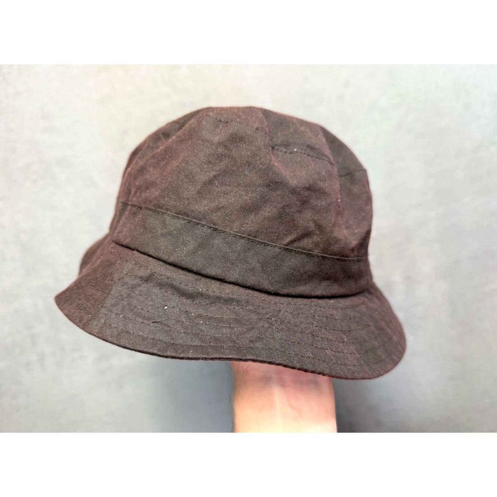 Vintage Walker and Hawks Bucket Hat Mens 60cm Brown Waxed Bucket Hat Size ONE SIZE - 2 Thumbnail