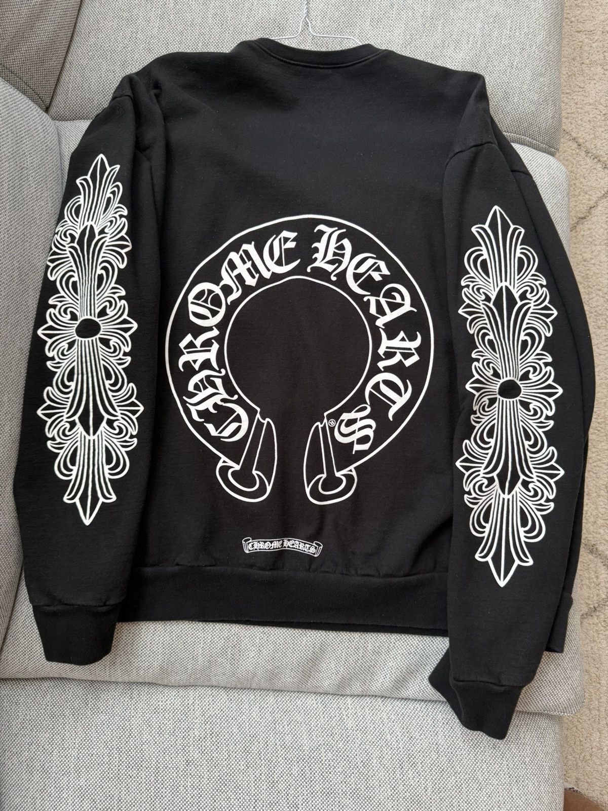 Chrome Hearts Chrome Hearts black scroll crew neck Size US M / EU 48-50 / 2 - 6 Thumbnail
