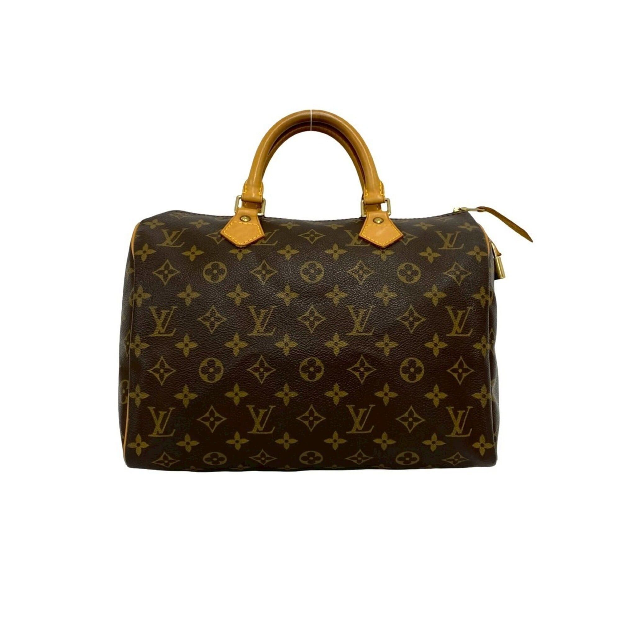 Louis Vuitton Louis Vuitton Vintage Speedy 30 Monogram Pattern Leather Handbag Boston Bag Brown 08881 Size ONE SIZE - 1 Thumbnail