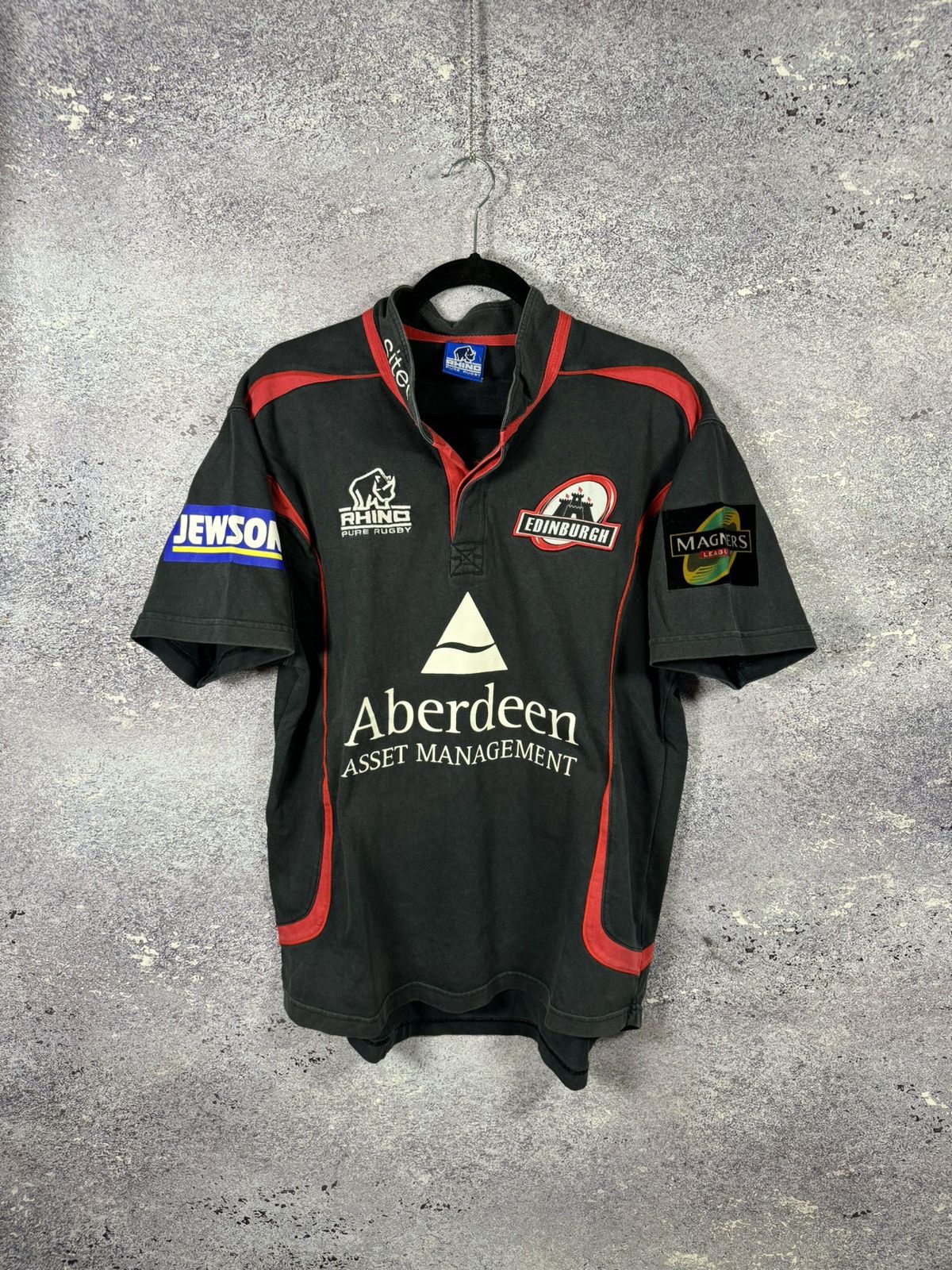 Vintage Edinburgh Union 2009 Black Rhino Rugby Jersey Maillot L sz Size US L / EU 52-54 / 3 - 1 Thumbnail