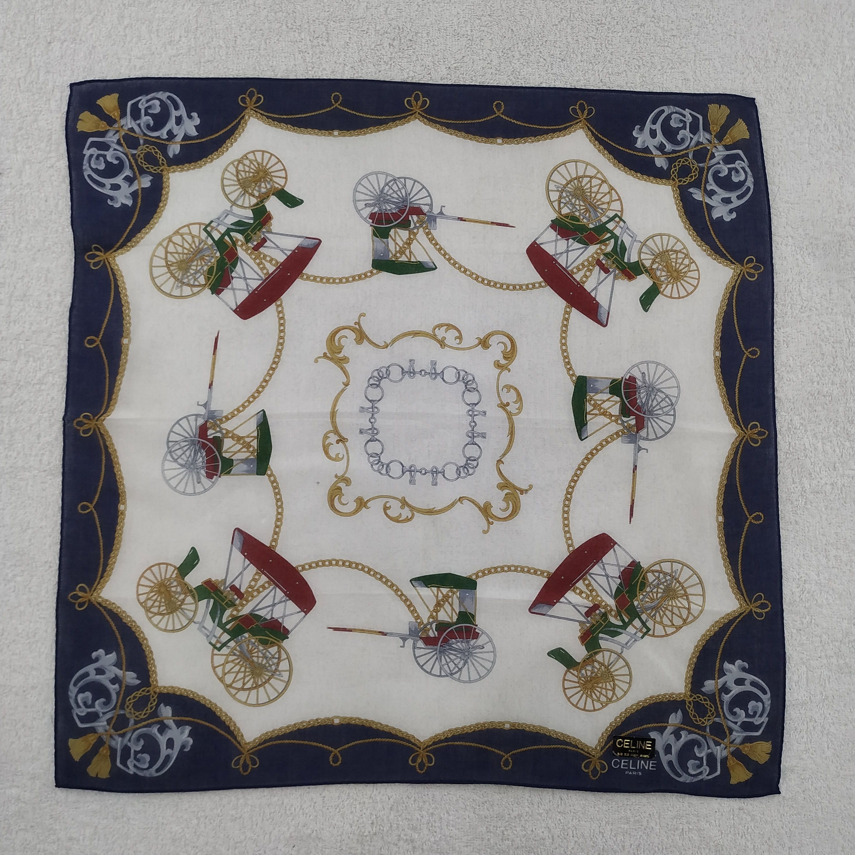 Celine × Vintage Celine Bandana / Handkerchief / Neckerchief - S026 Size ONE SIZE - 1 Thumbnail