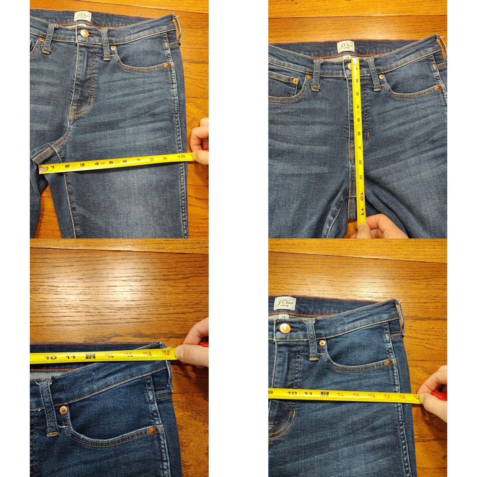 J.Crew VINTAGE J.CREW Jeans Womens 29 Inseam 27 Blue 9" Mid Wash Denim Straight Relaxed Stretch City 90s Womens Size 29" - 9 Thumbnail