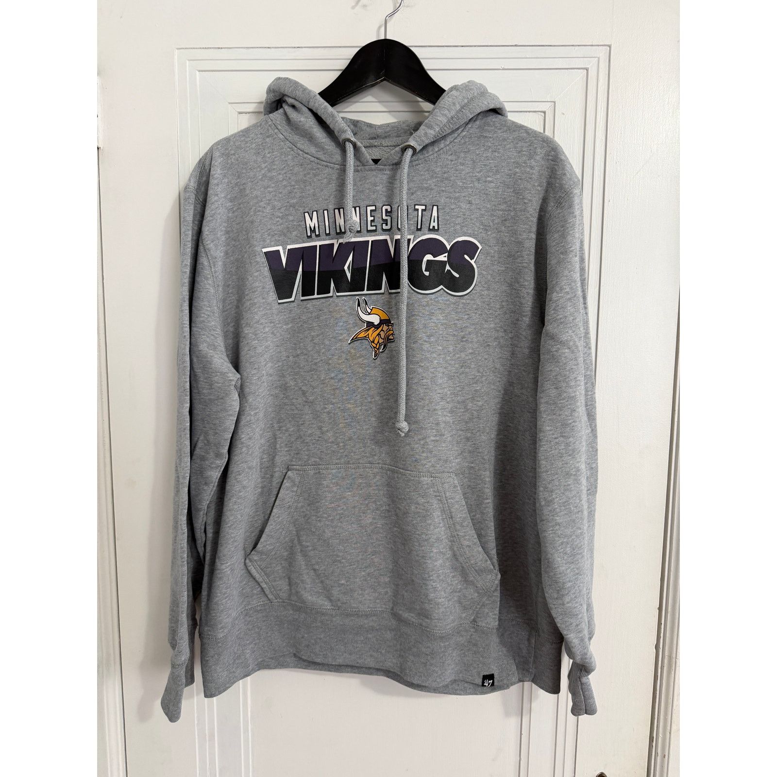 47 Brand Minnesota Vikings Gray NFL Football Hoodie Sweatshirt Sz XL Size US XL / EU 56 / 4 - 2 Thumbnail